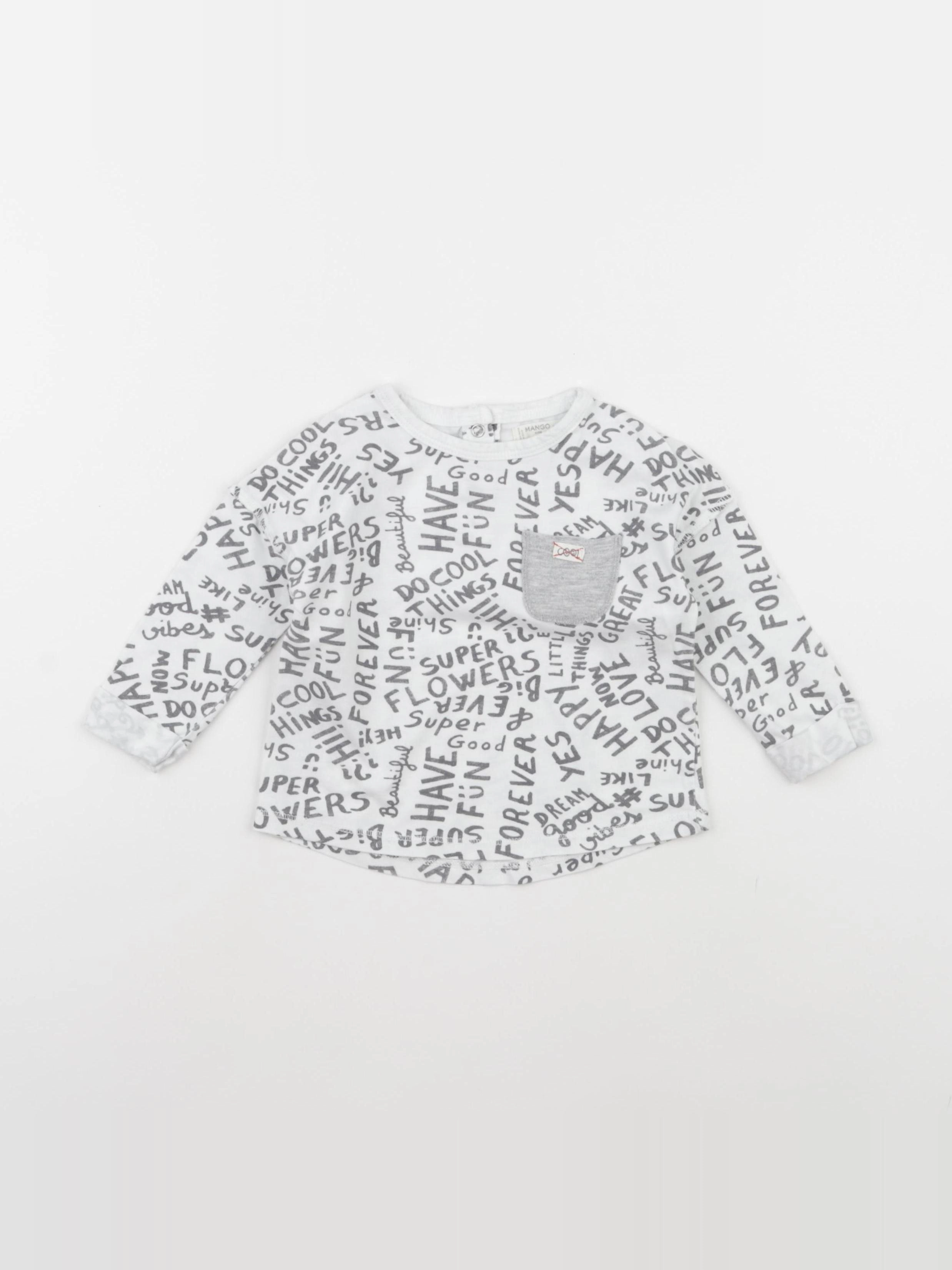Mango - tee-shirt noir - 9/12 mois
