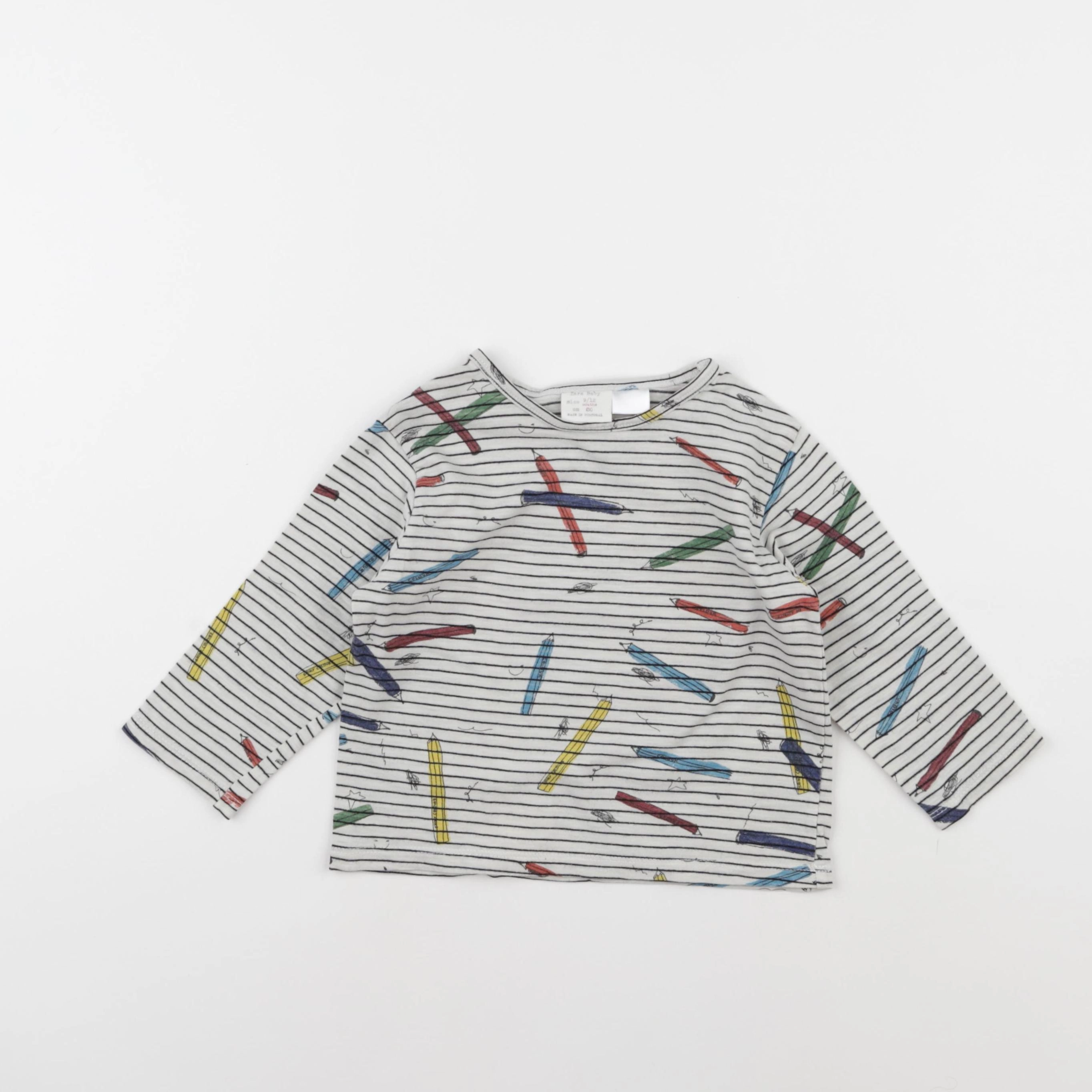 Zara - tee-shirt multicolore - 9/12 mois