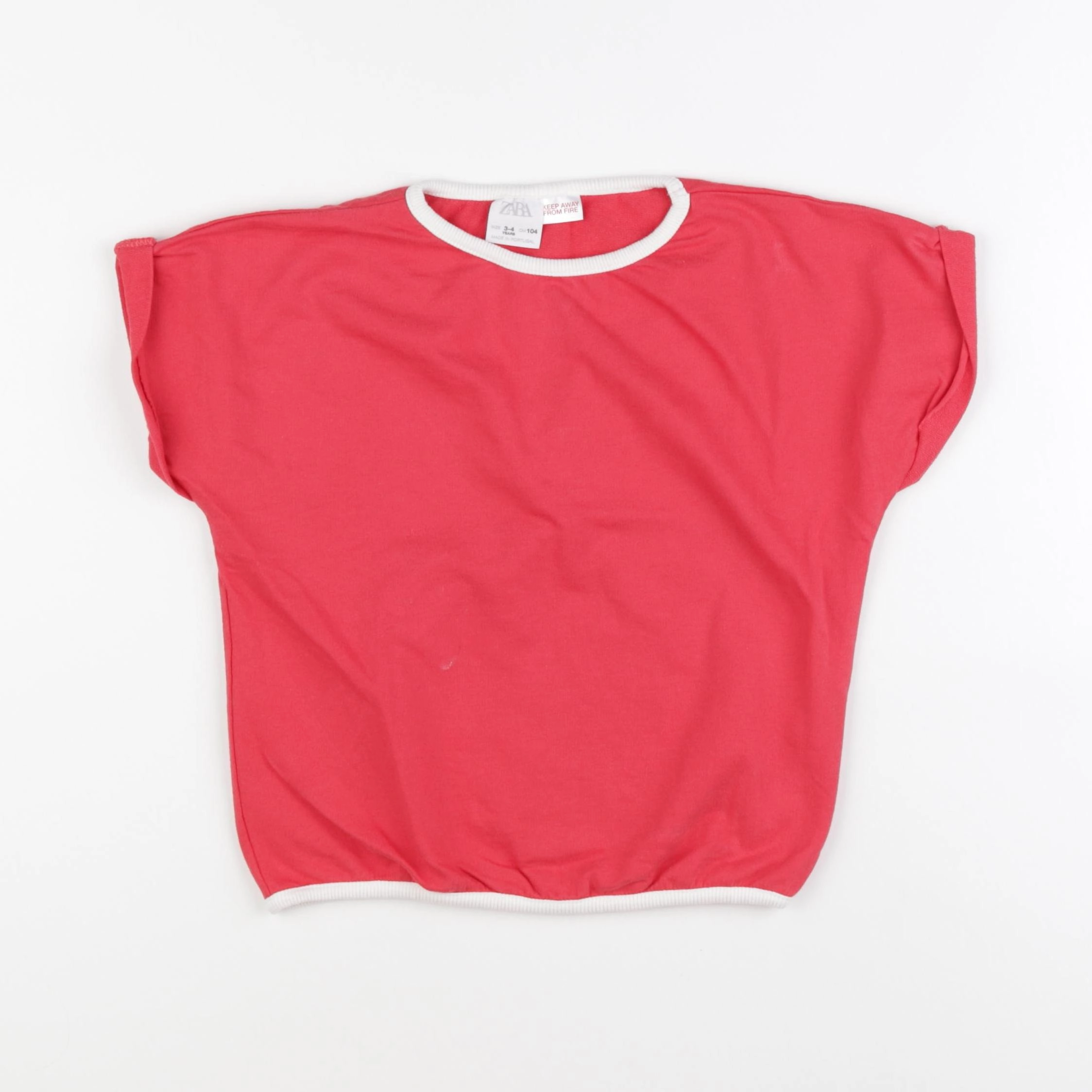 Zara - tee-shirt rouge - 3/4 ans