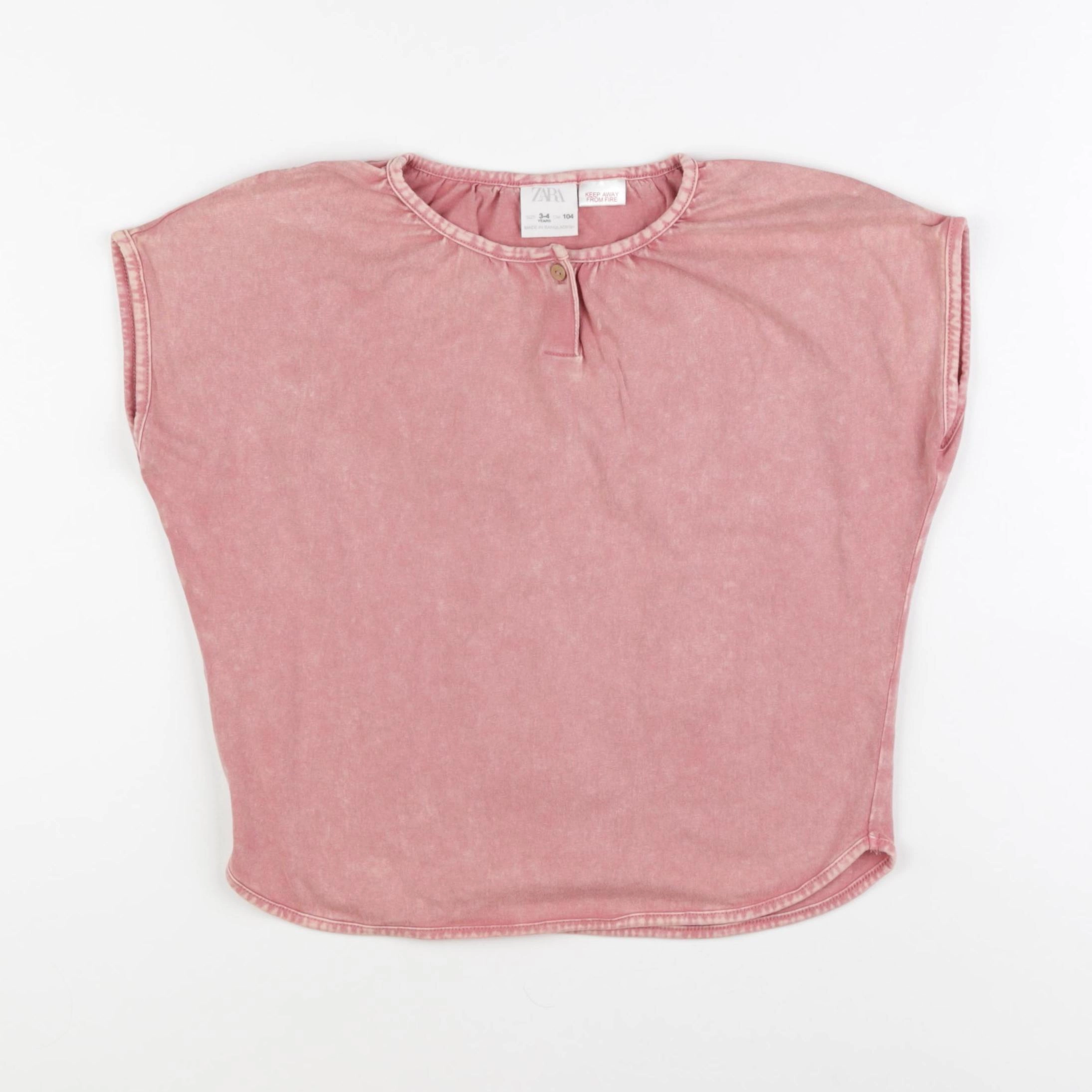 Zara - tee-shirt rouge - 3/4 ans