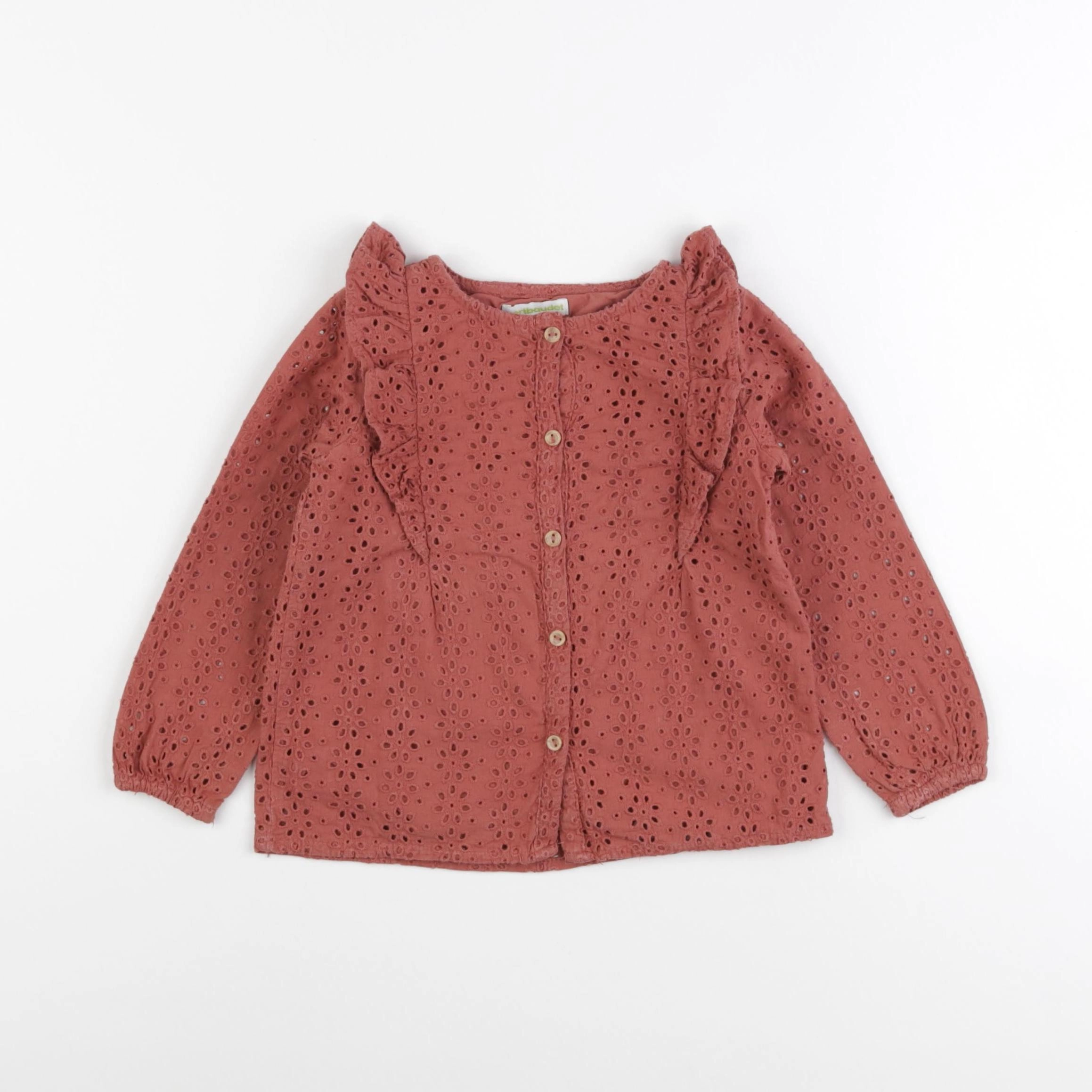 Vertbaudet - blouse marron - 3 ans