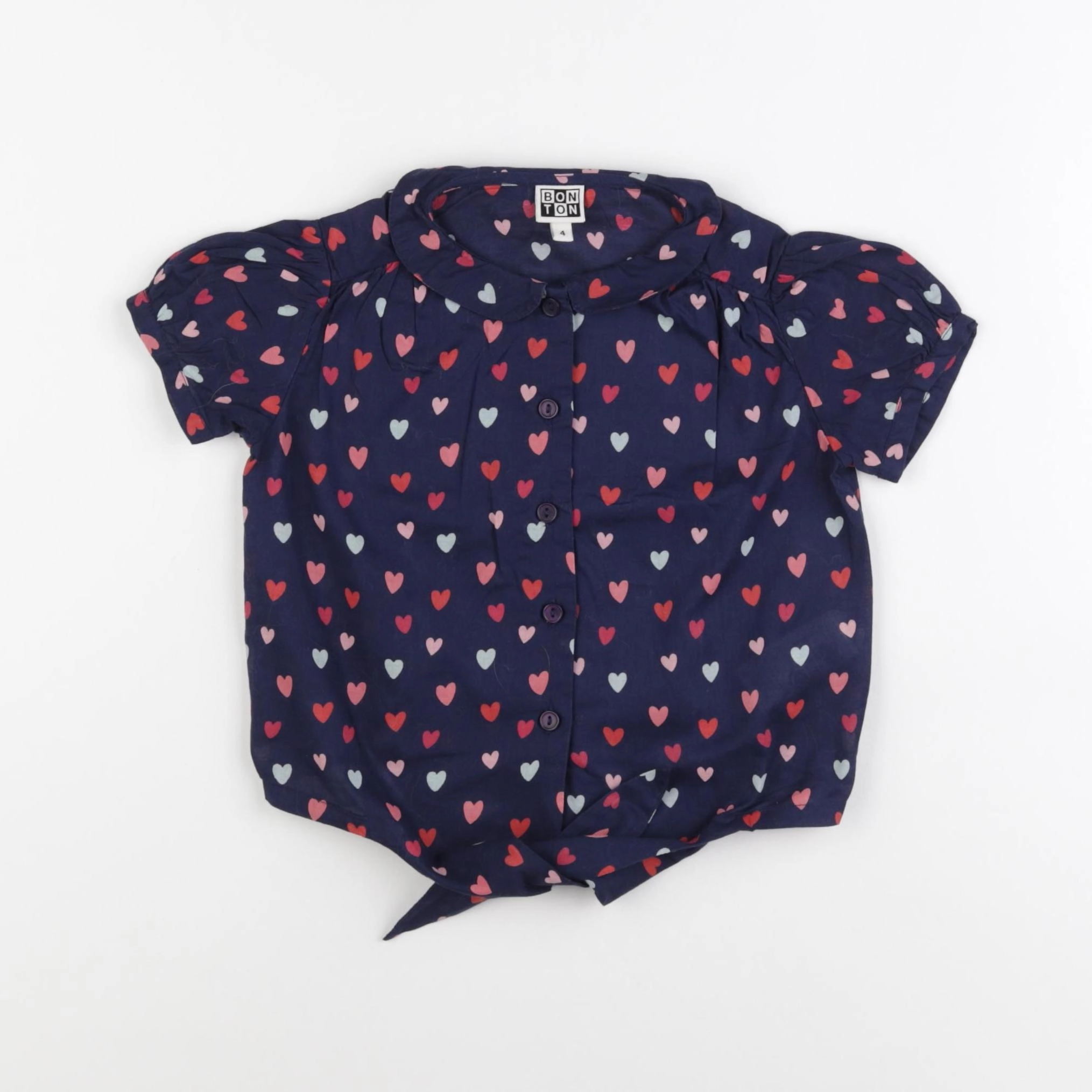 Bonton - blouse bleu - 4 ans