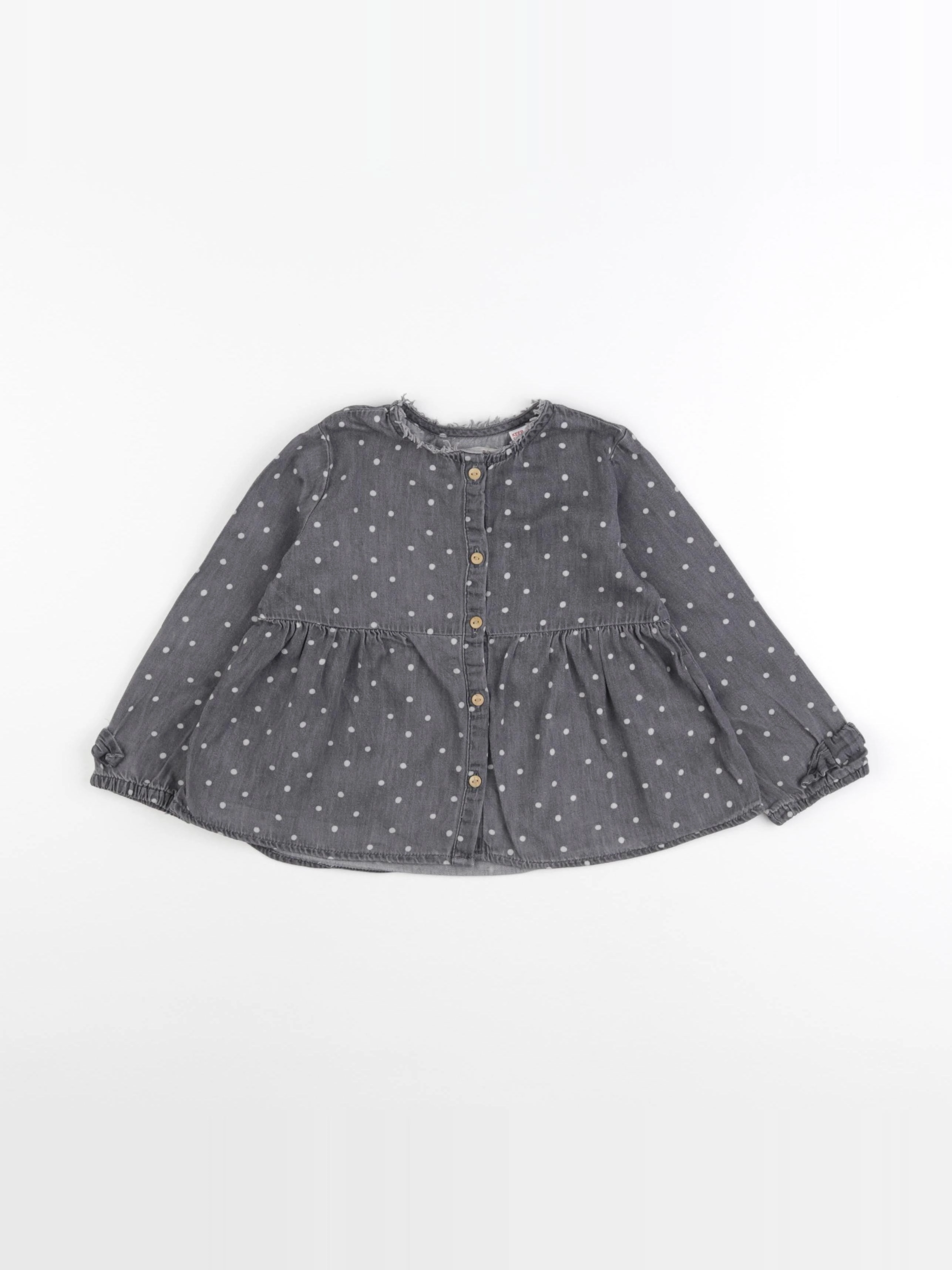 Zara - blouse gris - 2/3 ans