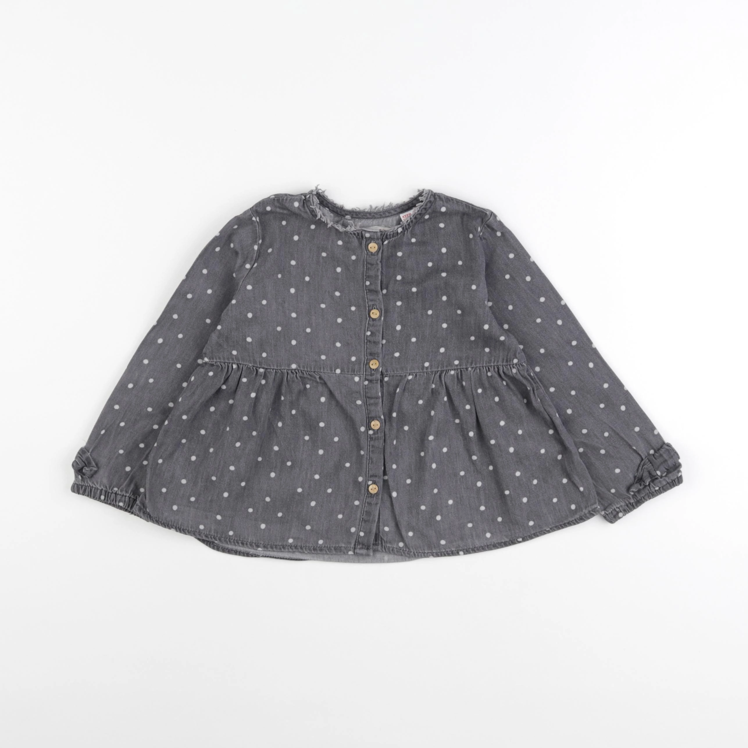 Zara - blouse gris - 2/3 ans