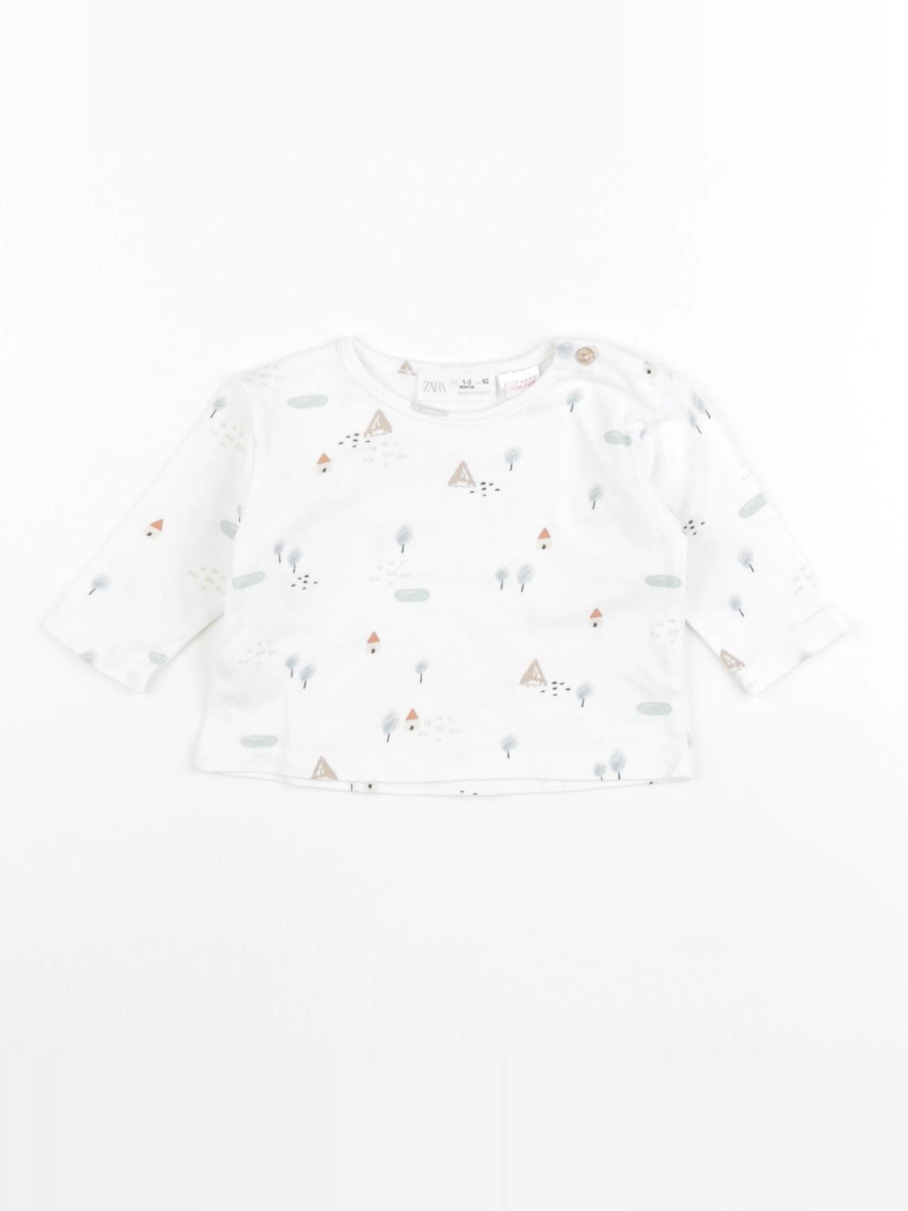 Zara - tee-shirt blanc - 1/3 mois