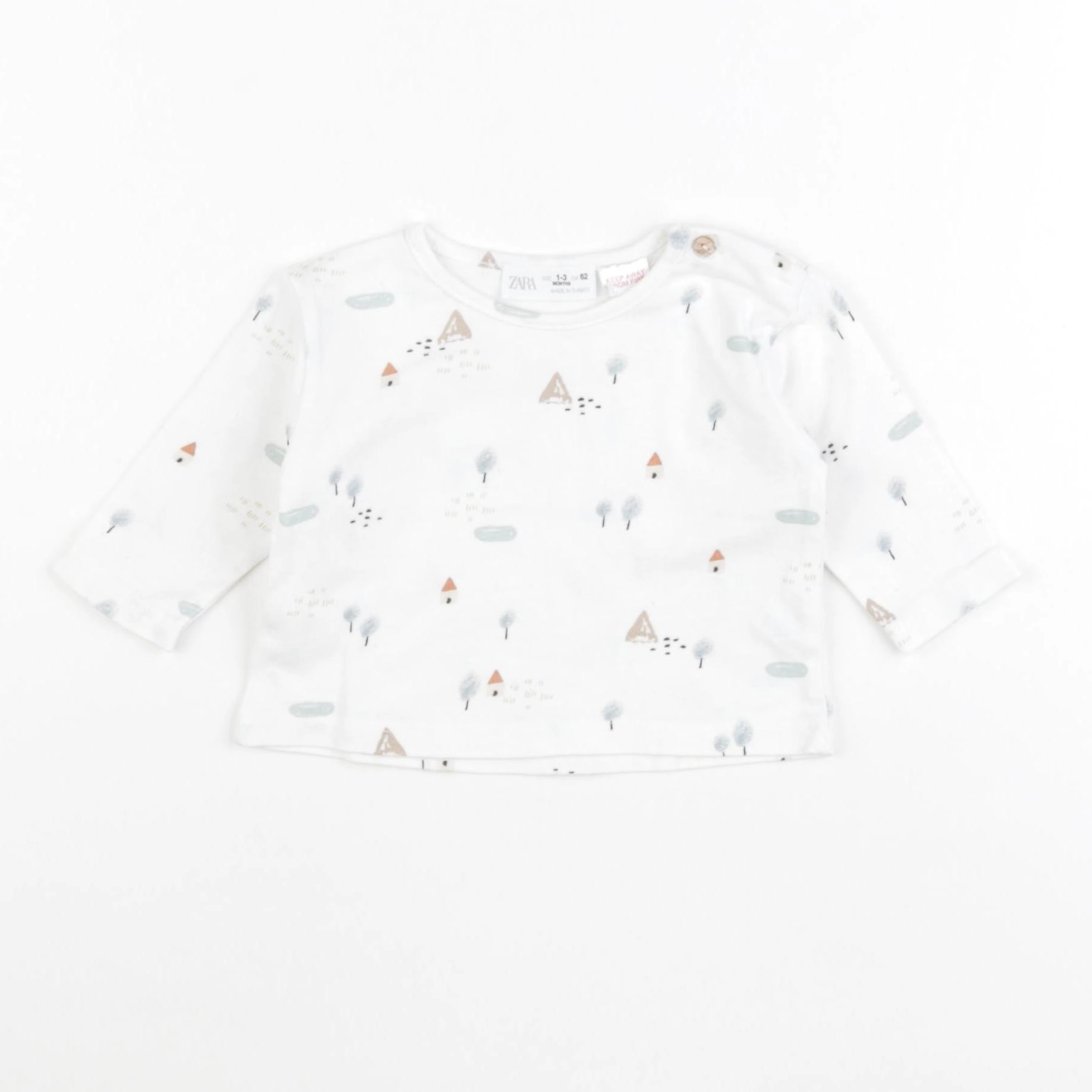 Zara - tee-shirt blanc - 1/3 mois