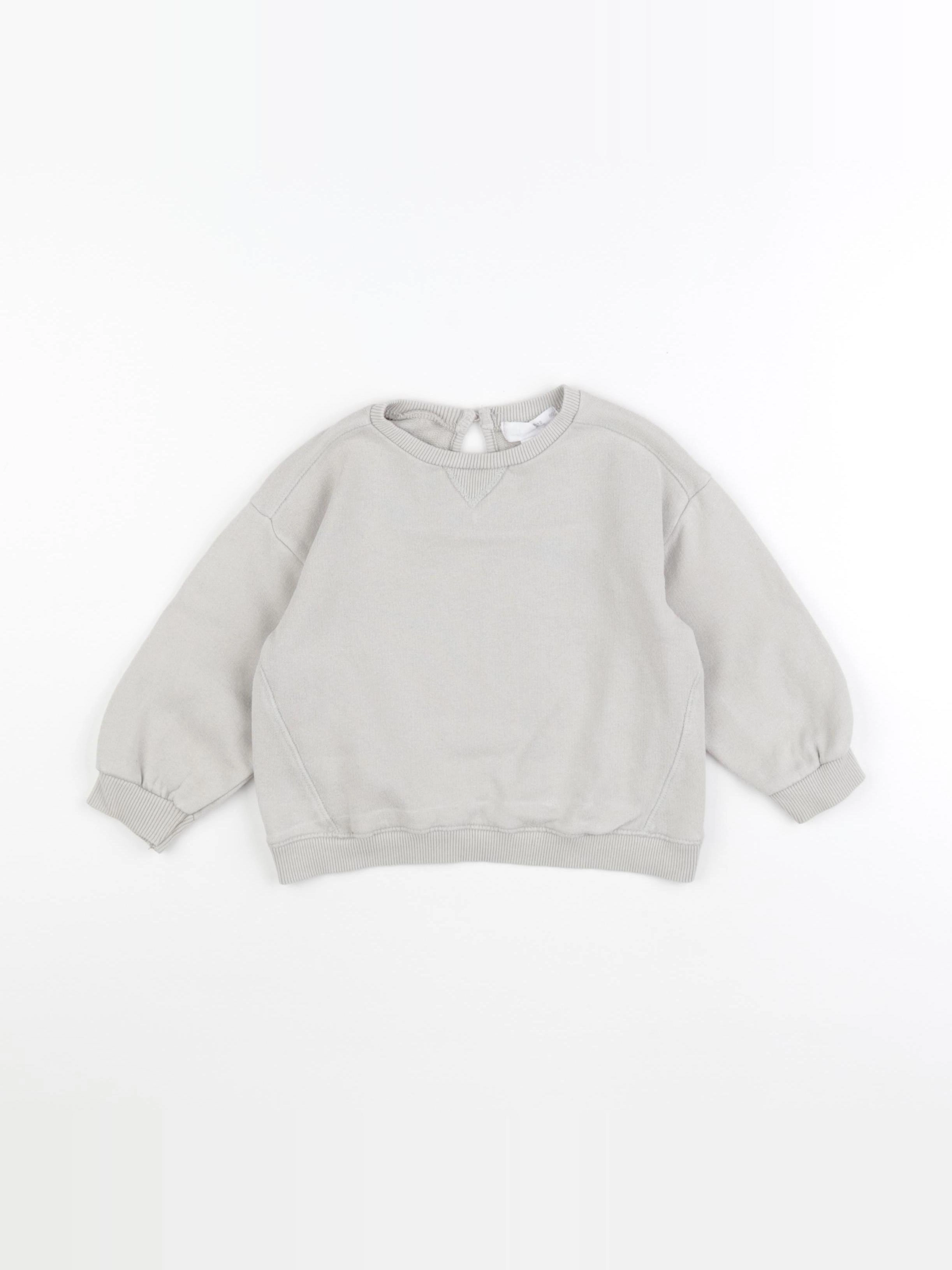 Zara - sweat beige - 9/12 mois