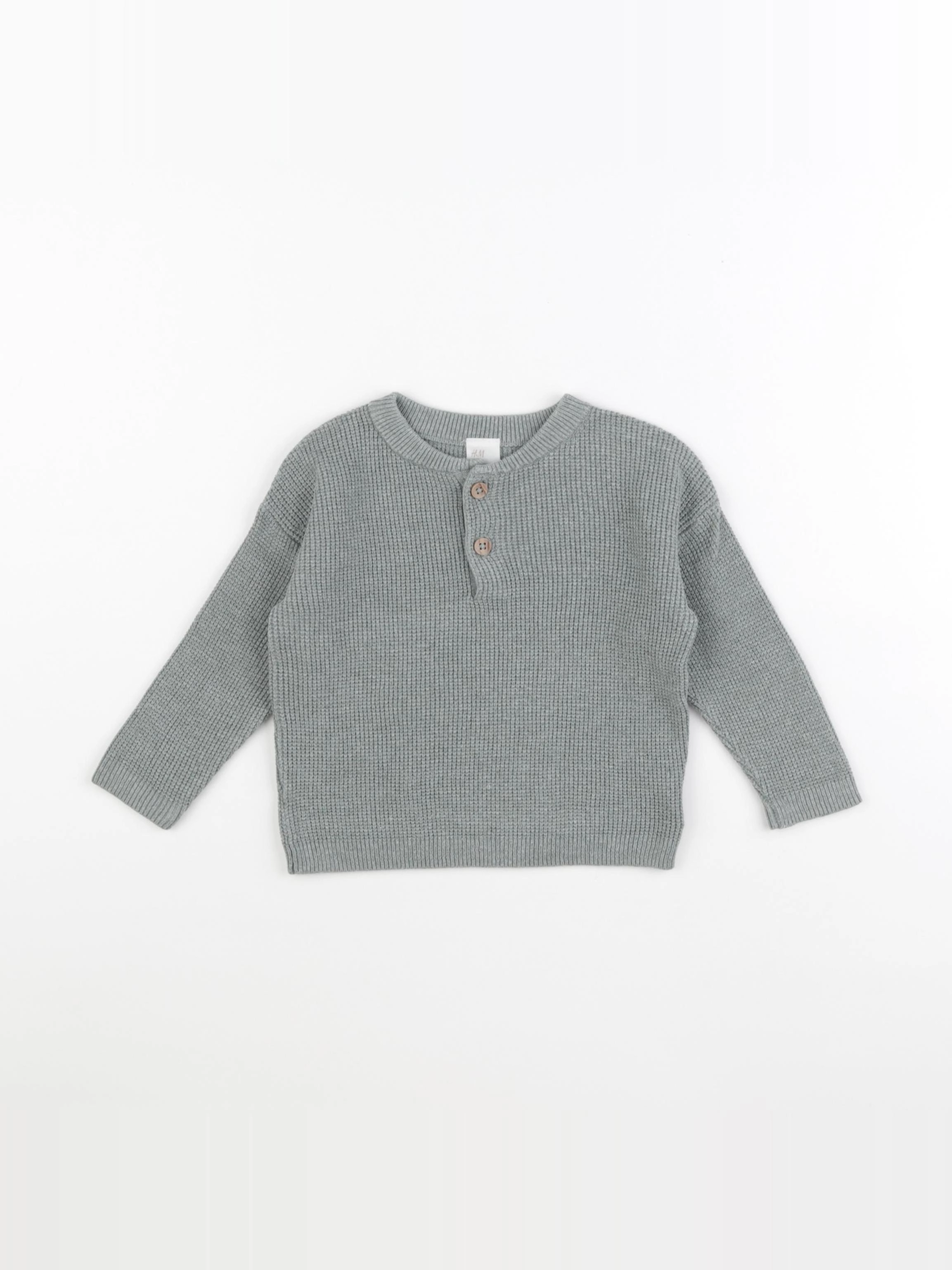H&M - pull vert - 6/9 mois