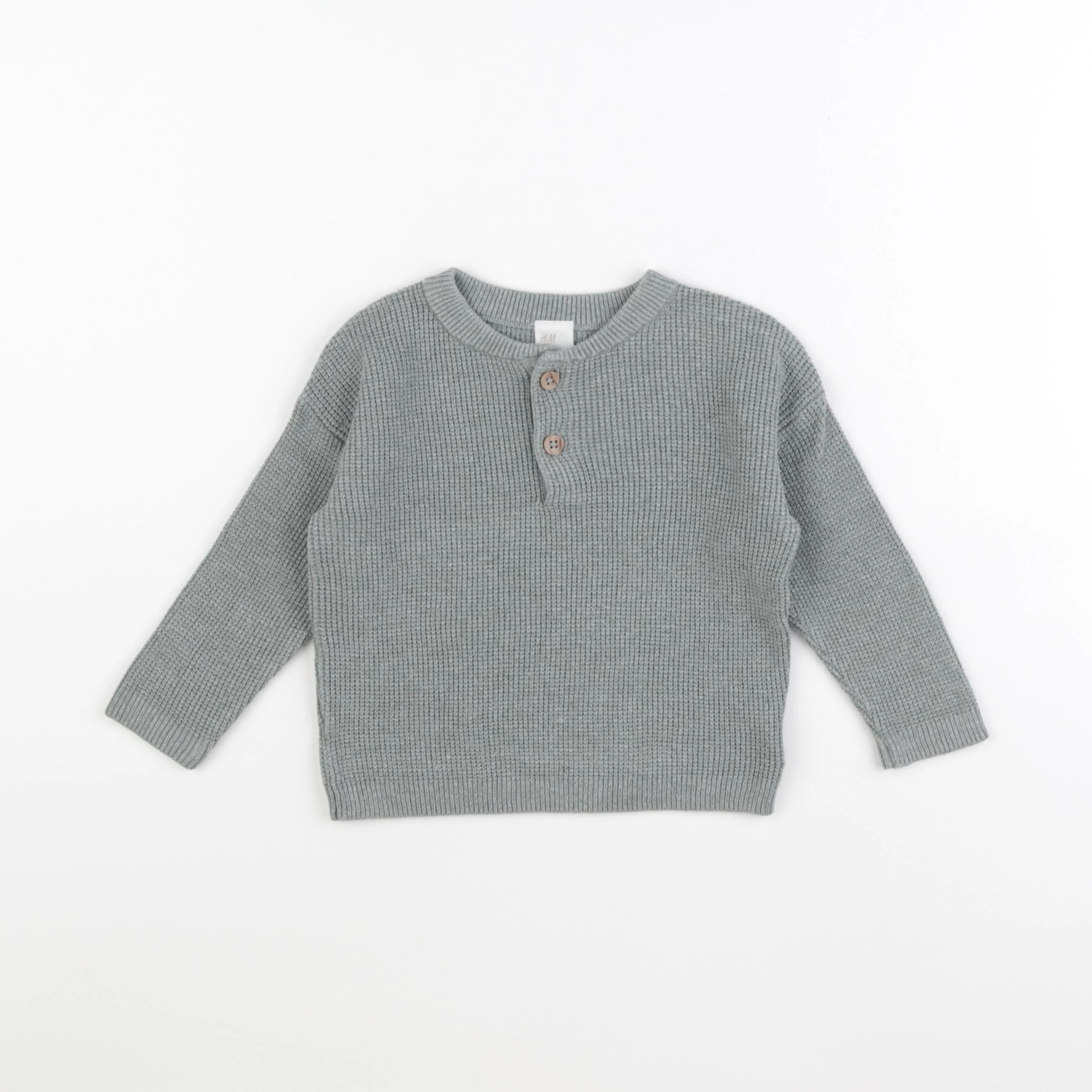 H&M - pull vert - 6/9 mois