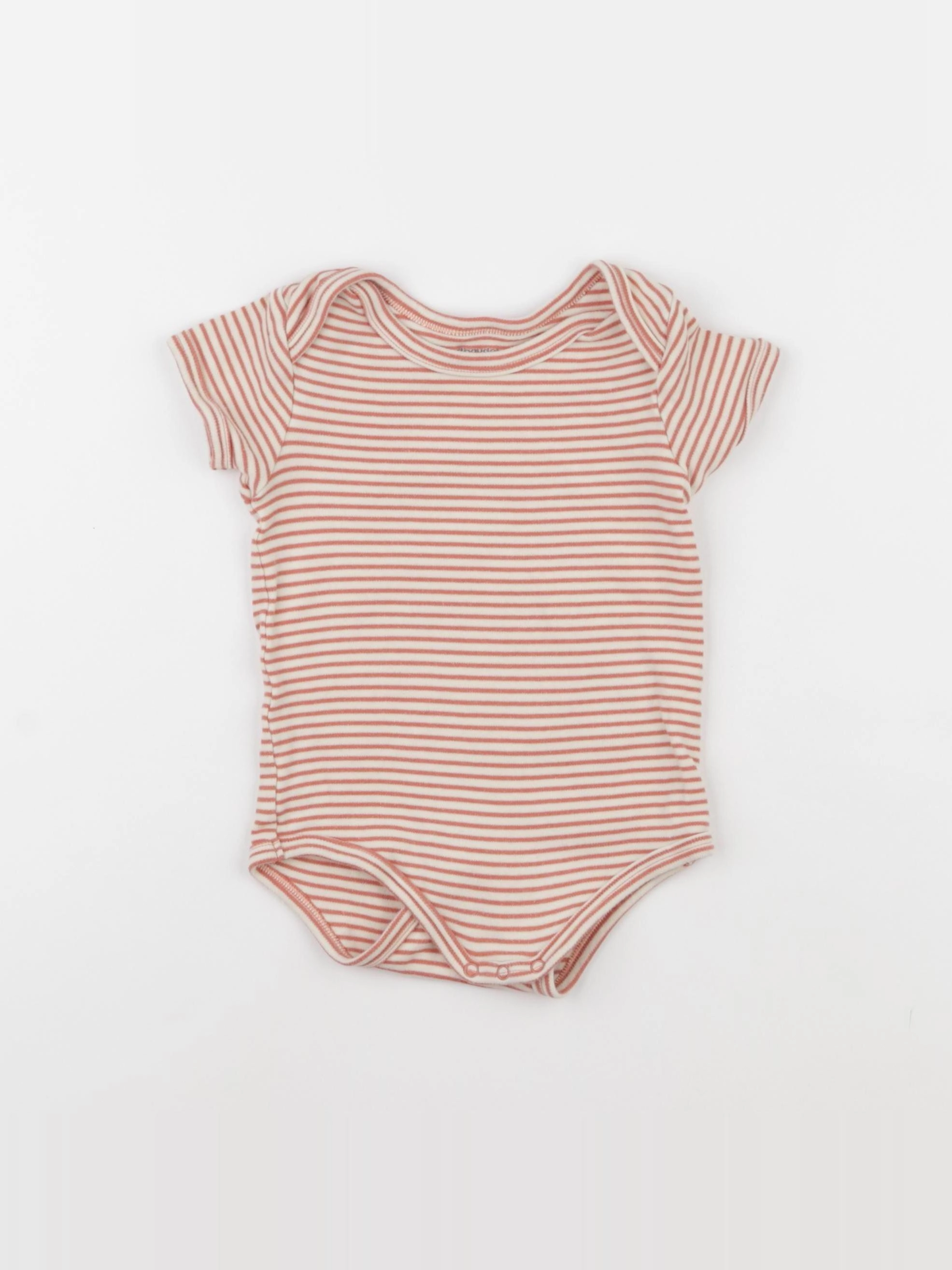 Vertbaudet - body rose, blanc - 36 mois