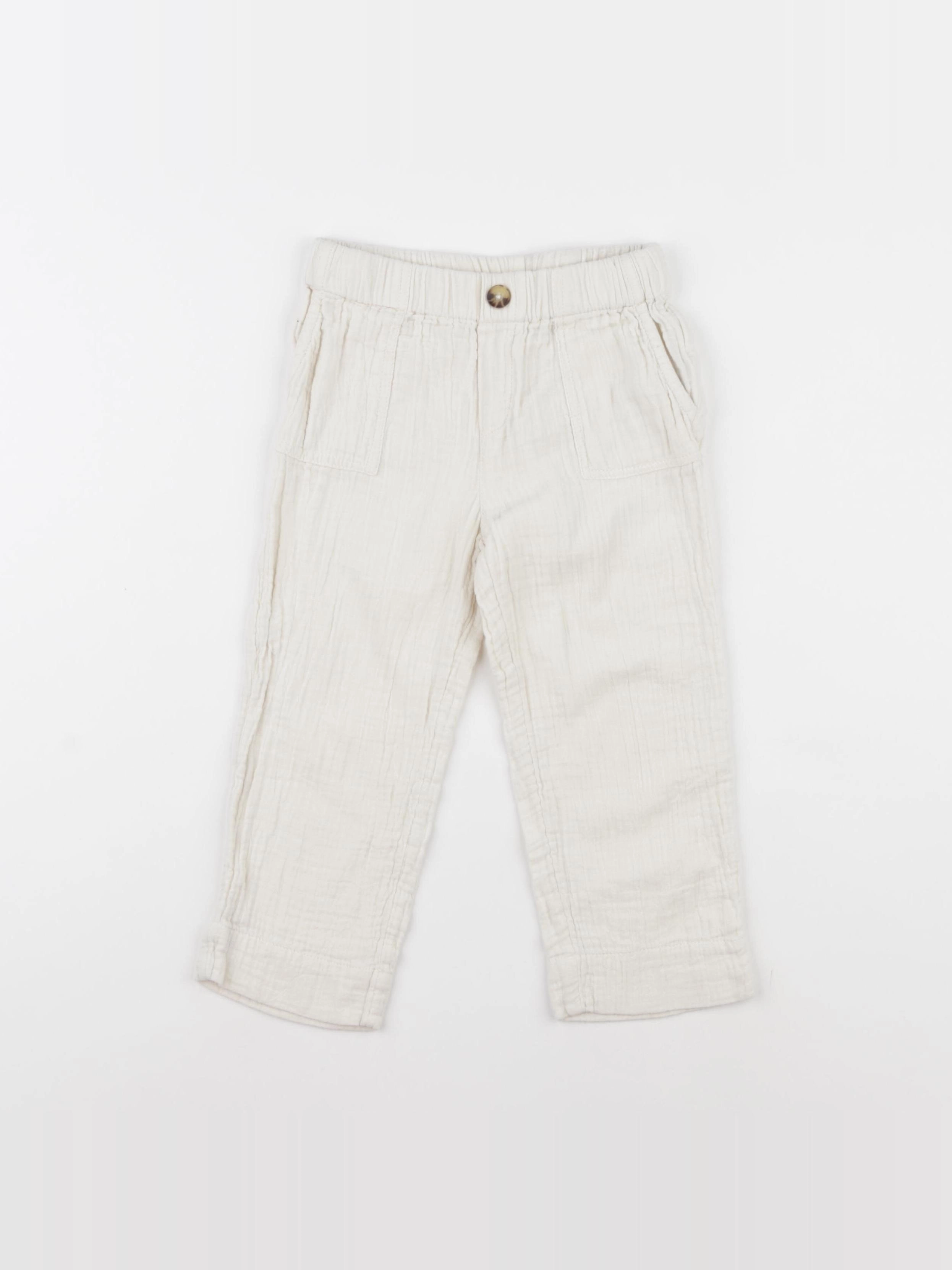 Vertbaudet - pantalon beige - 3 ans