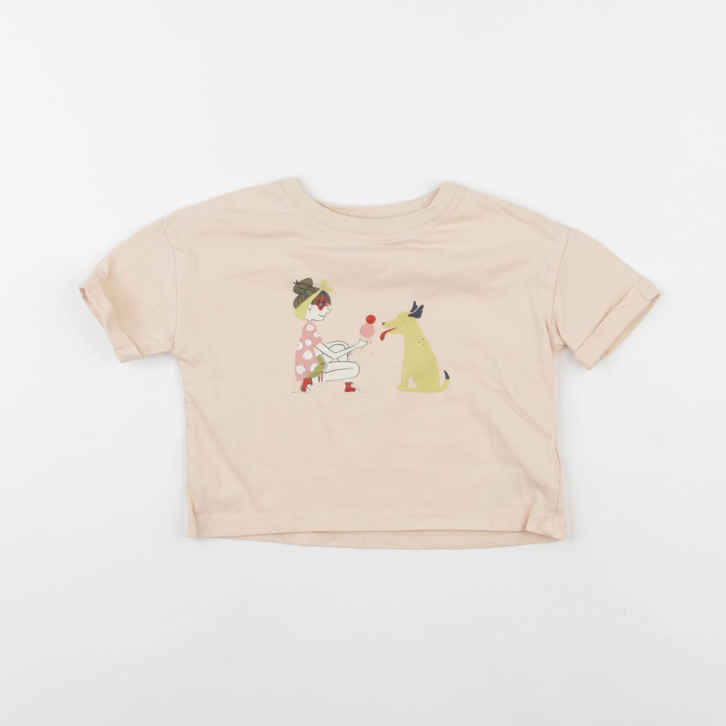 Vertbaudet - tee-shirt rose - 2 ans