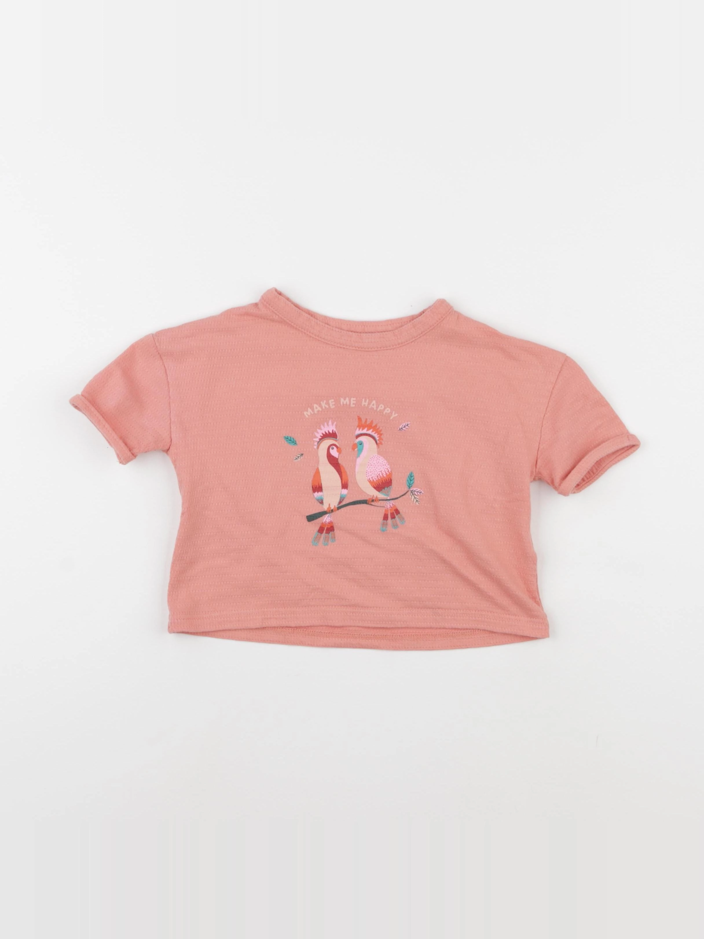 Vertbaudet - tee-shirt rose - 2 ans