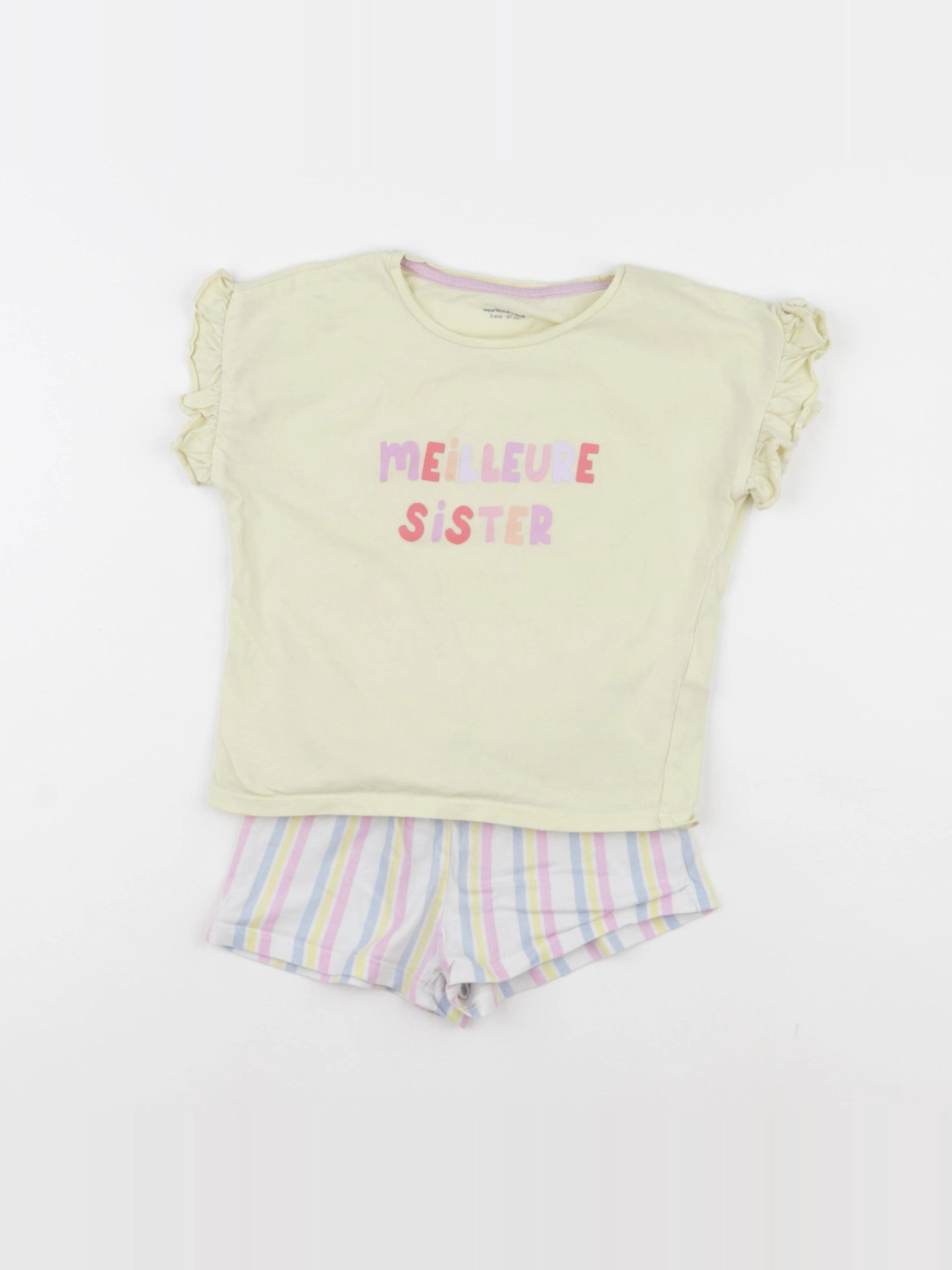 Vertbaudet - pyjama coton multicolore - 3 ans