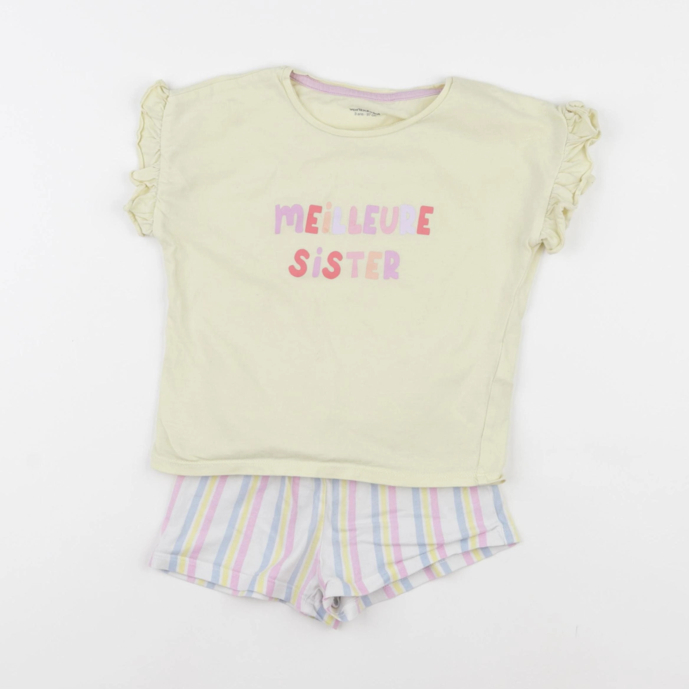 Vertbaudet - pyjama coton multicolore - 3 ans