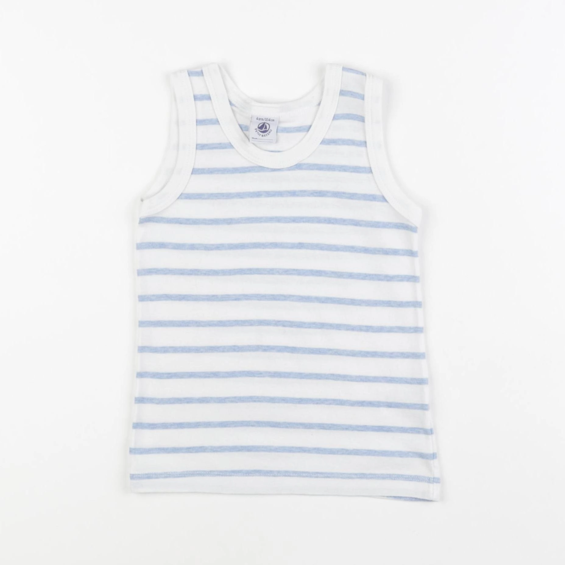 Petit Bateau - maillot de corps bleu - 4 ans