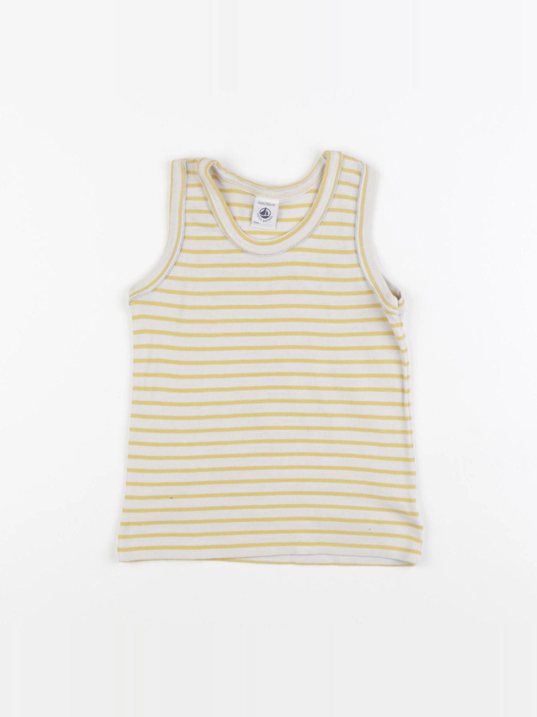 Petit Bateau - maillot de corps jaune - 4 ans