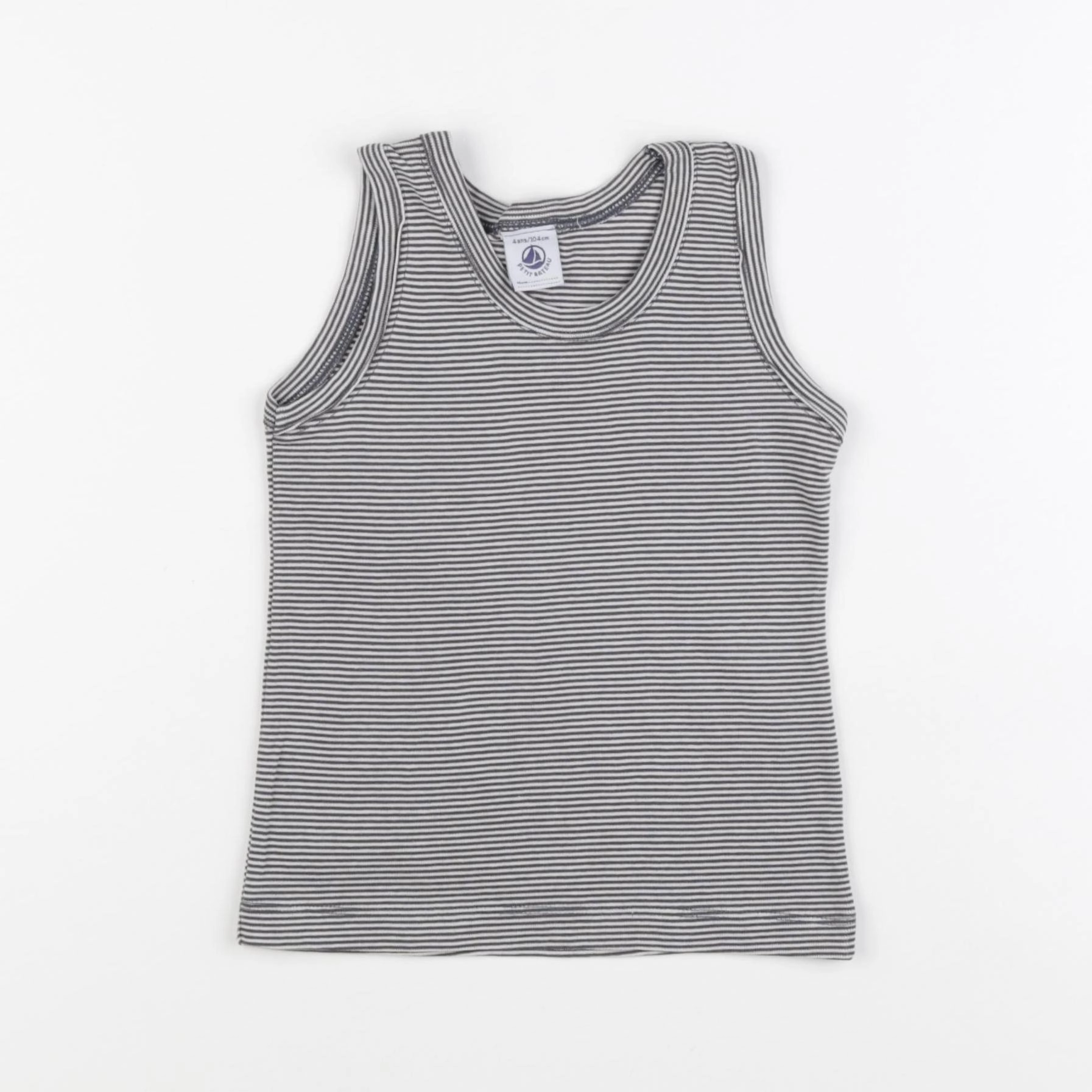 Petit Bateau - maillot de corps gris - 4 ans