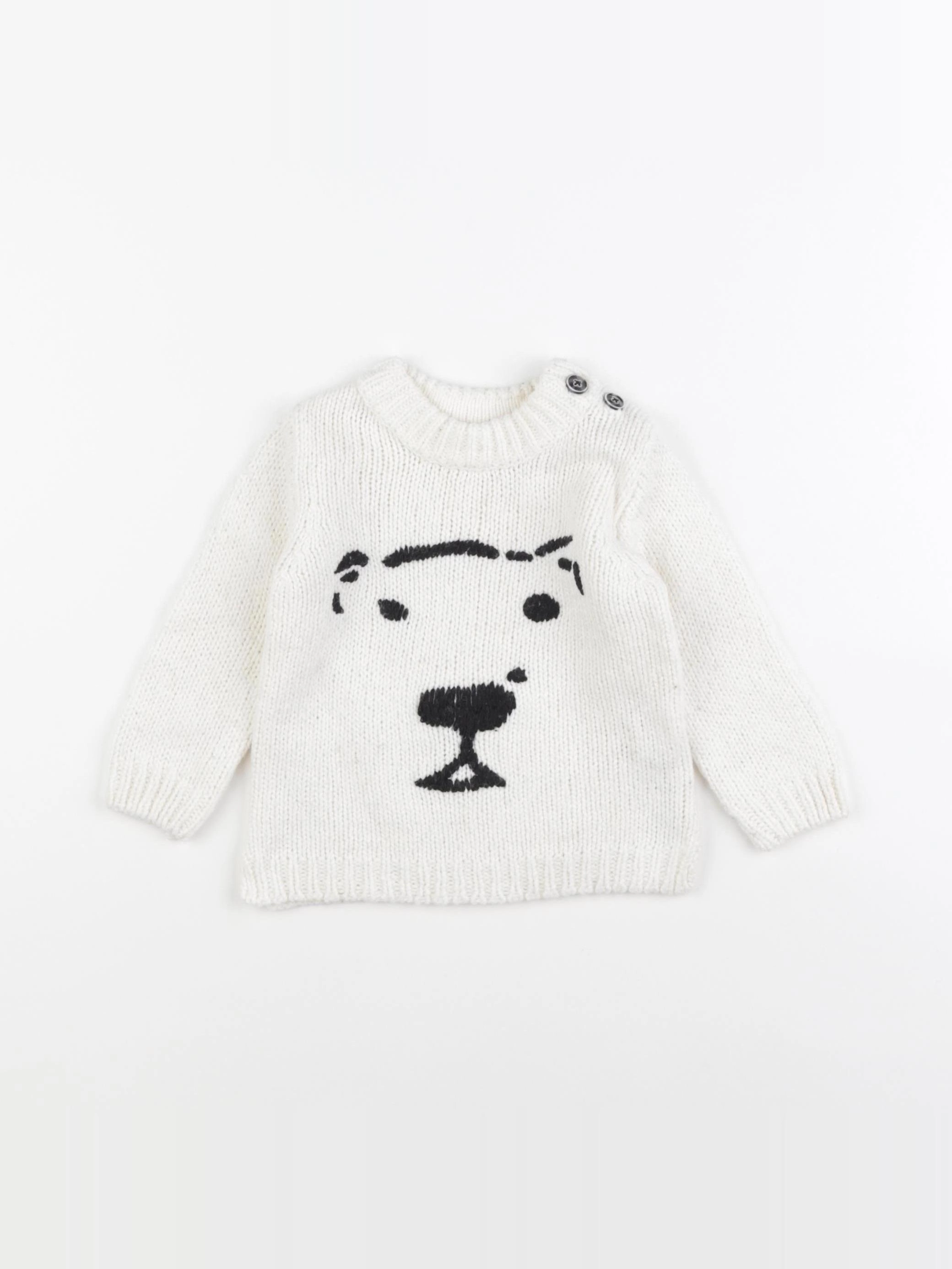 Zara - pull beige - 6/9 mois