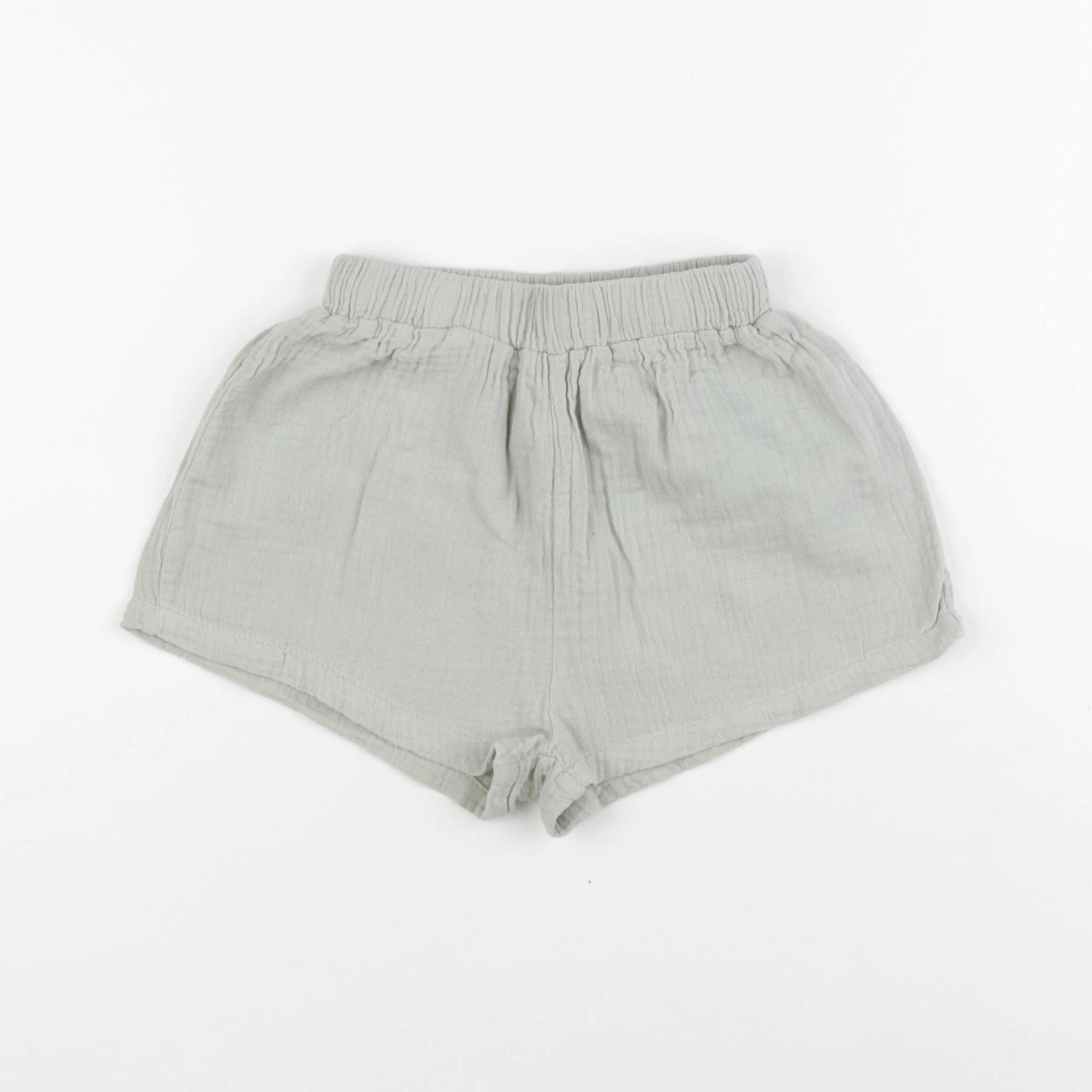 Gamin gamine - short vert - 5/6 ans