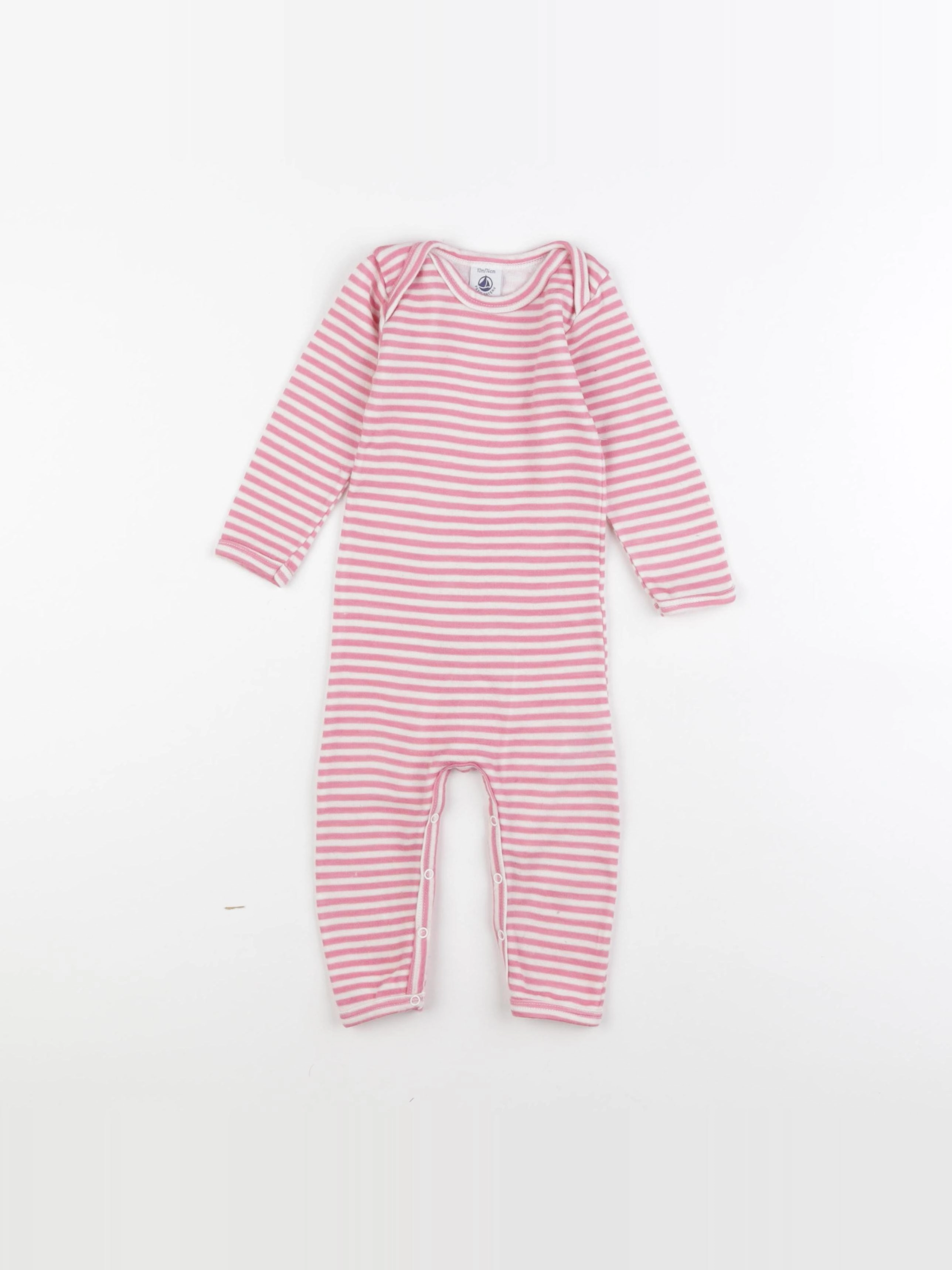 Petit Bateau - combinaison rose - 12 mois