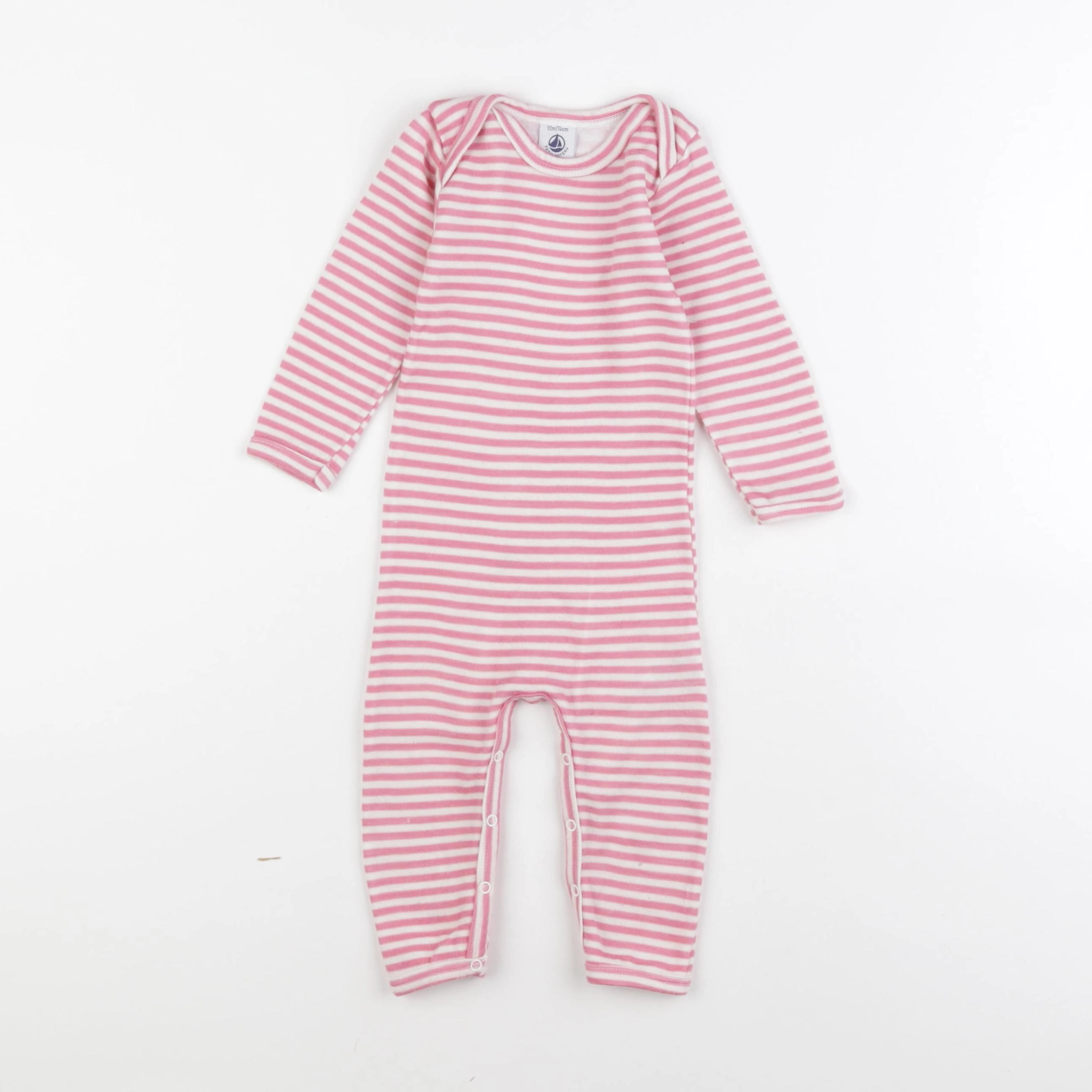 Petit Bateau - combinaison rose - 12 mois