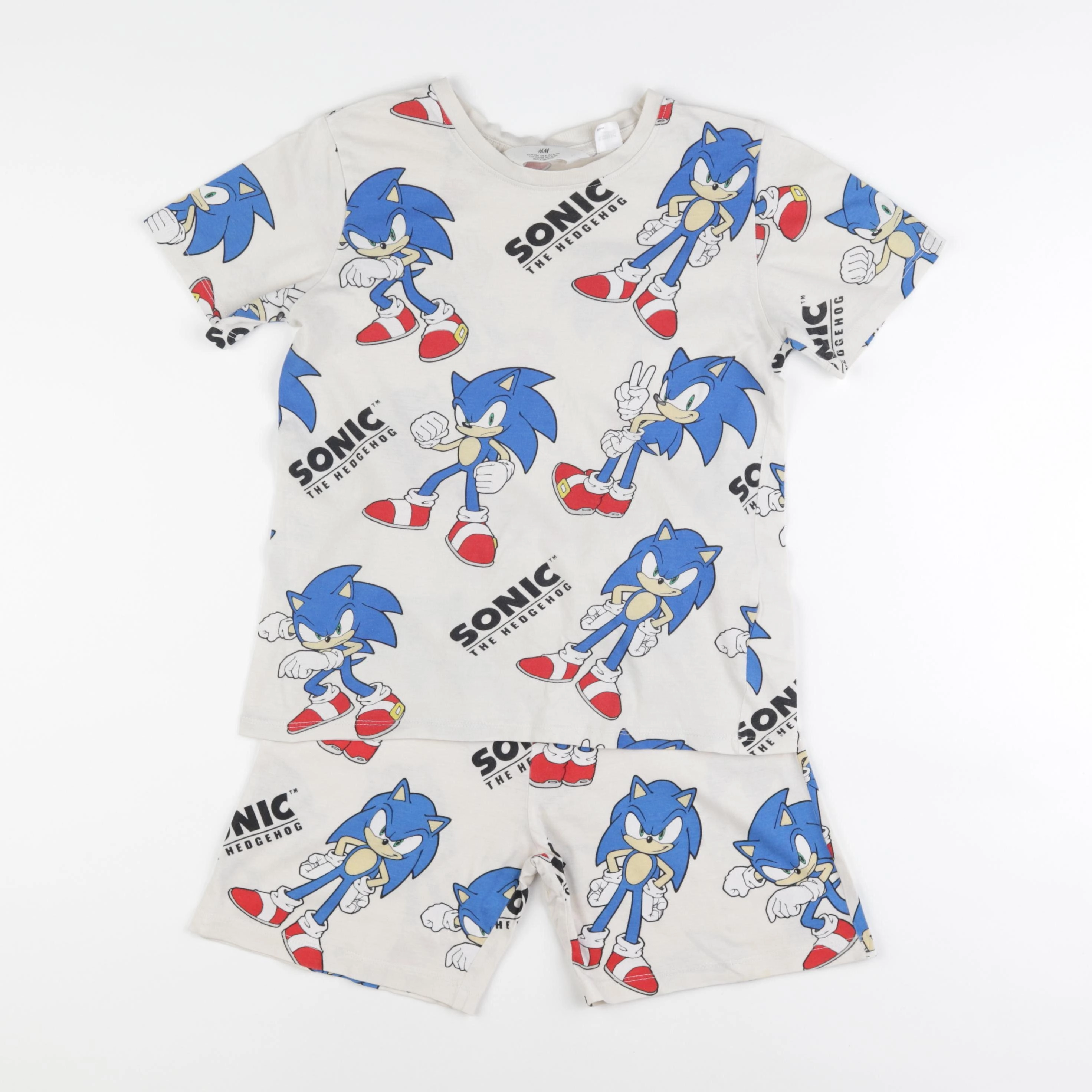 H&M - pyjama coton beige - 8/9 ans