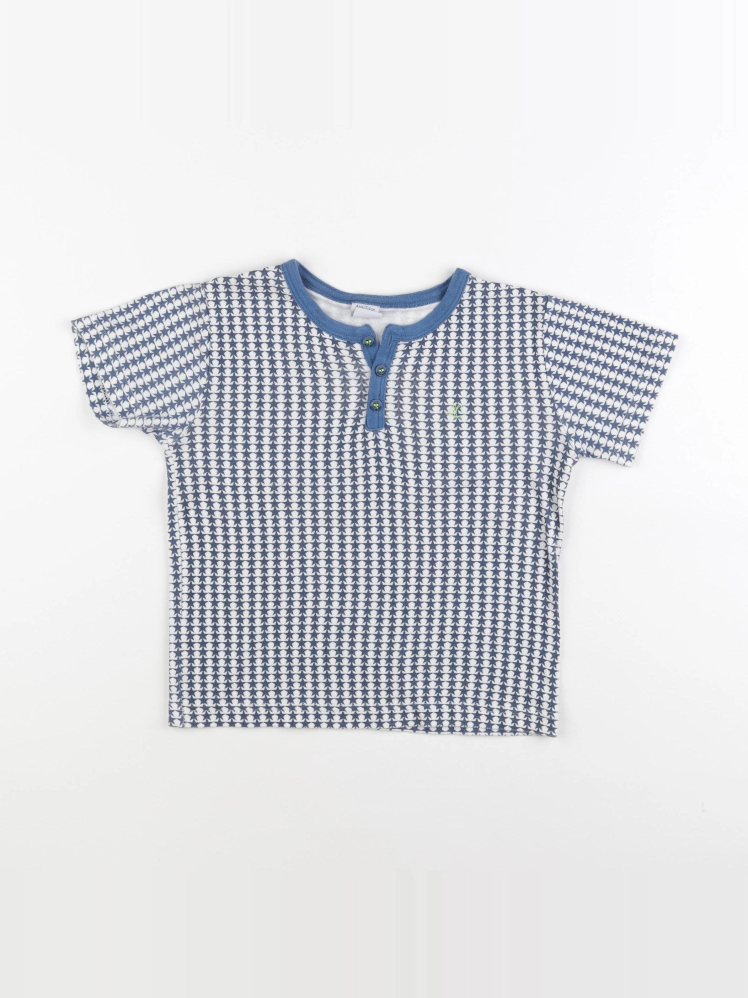 Petit Bateau - tee-shirt bleu - 4 ans
