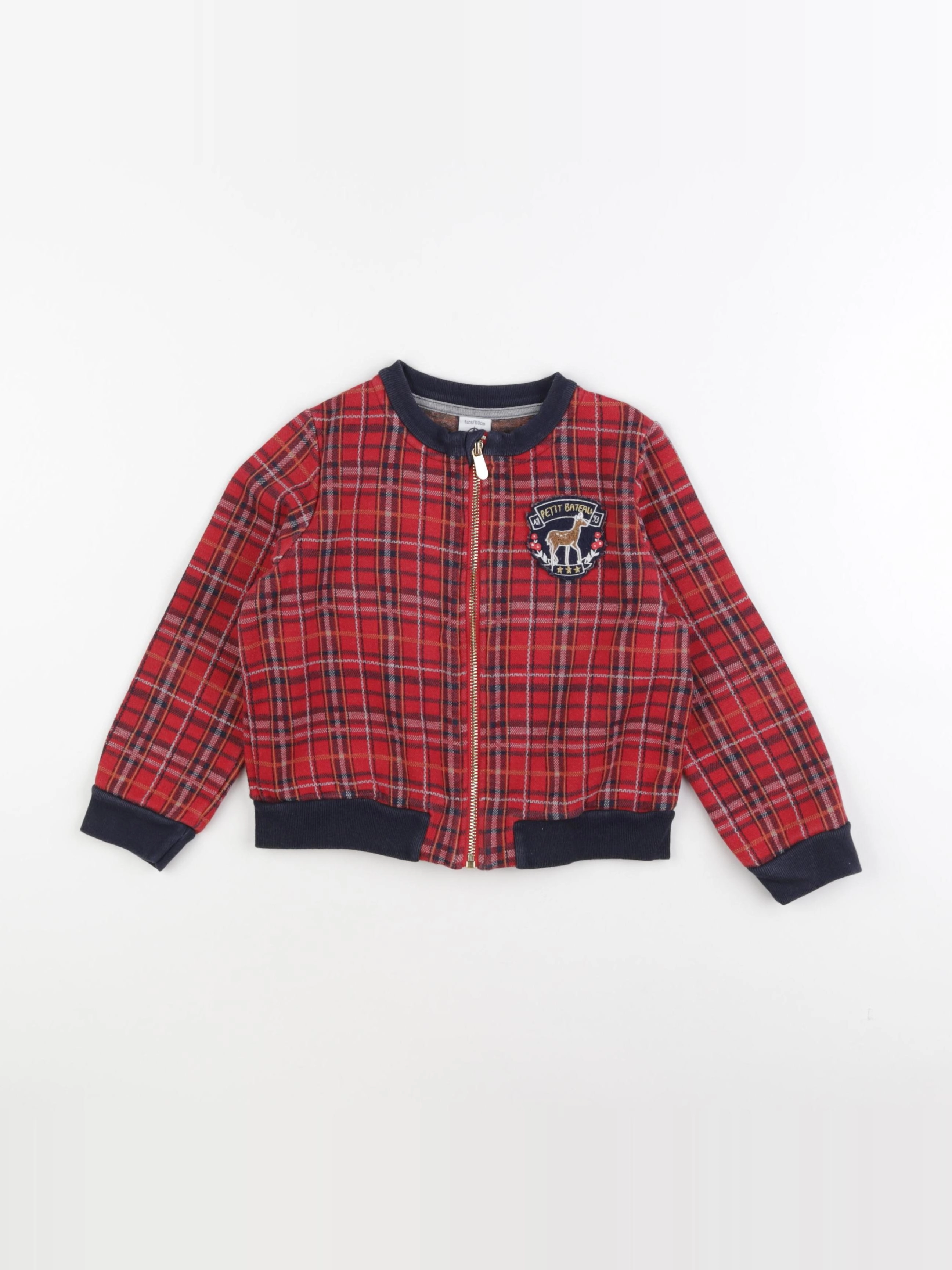 Petit Bateau - sweat rouge - 5 ans