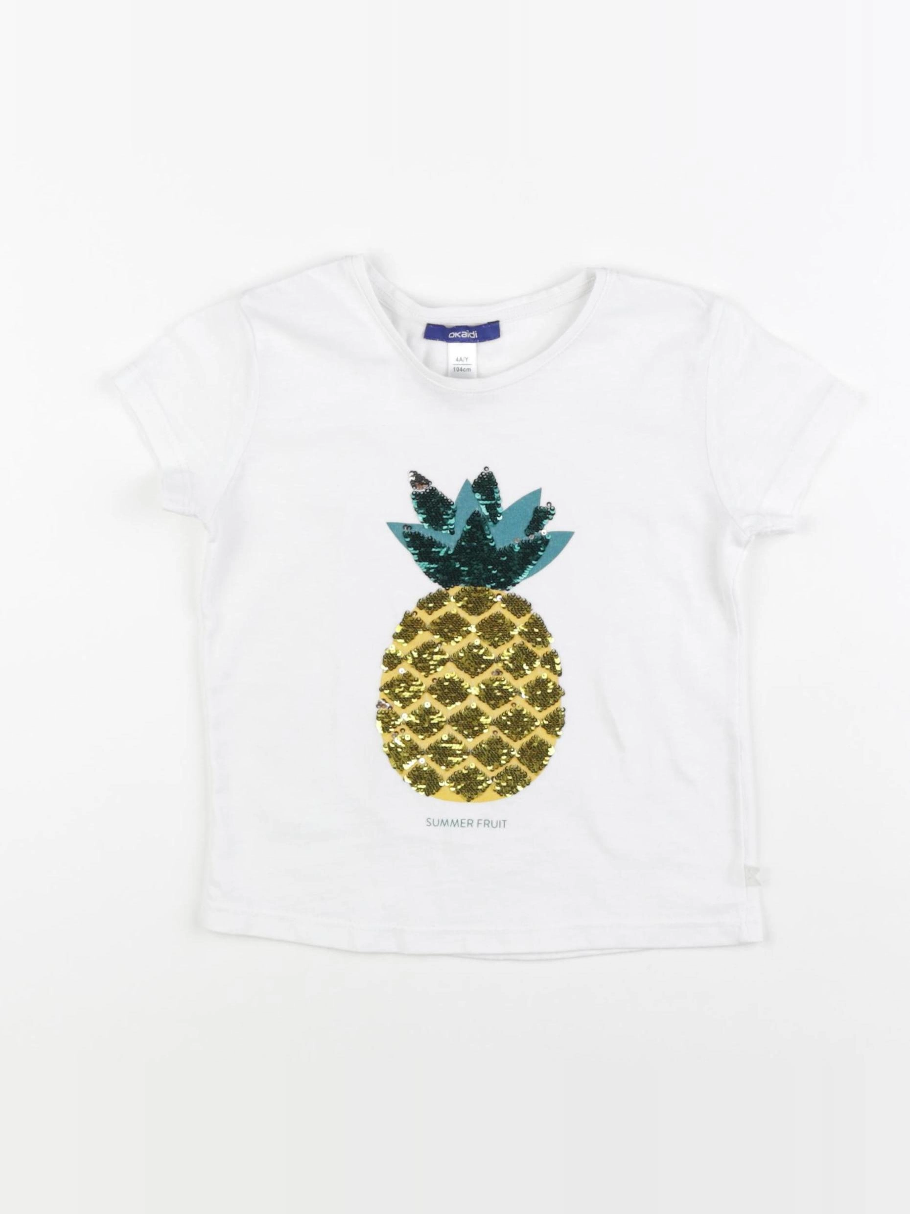 Okaidi - tee-shirt blanc - 4 ans