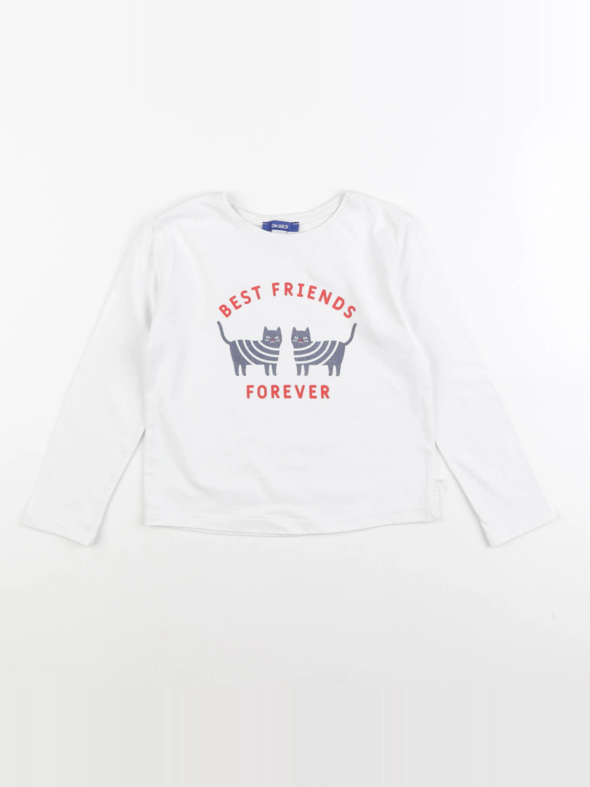 Okaidi - tee-shirt blanc - 4 ans