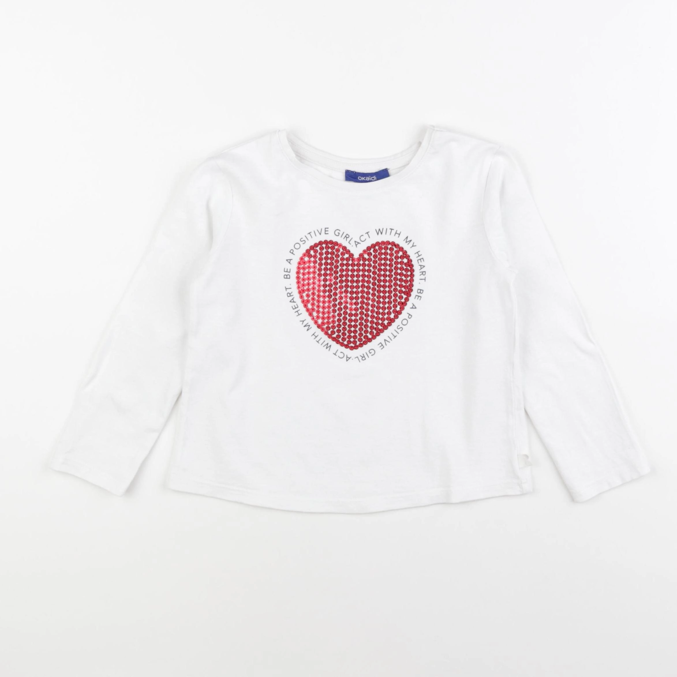 Okaidi - tee-shirt blanc - 4 ans