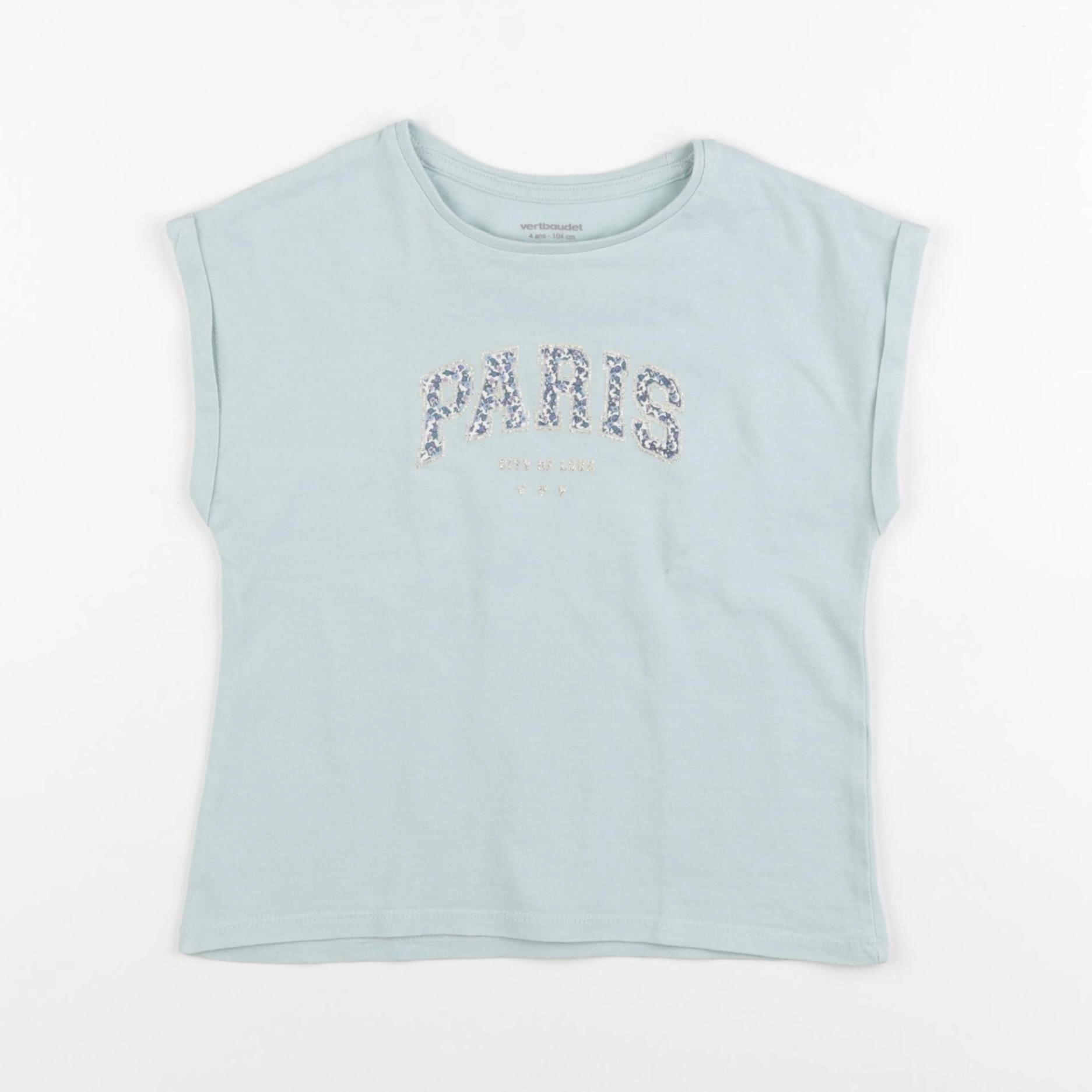 Vertbaudet - tee-shirt vert - 4 ans