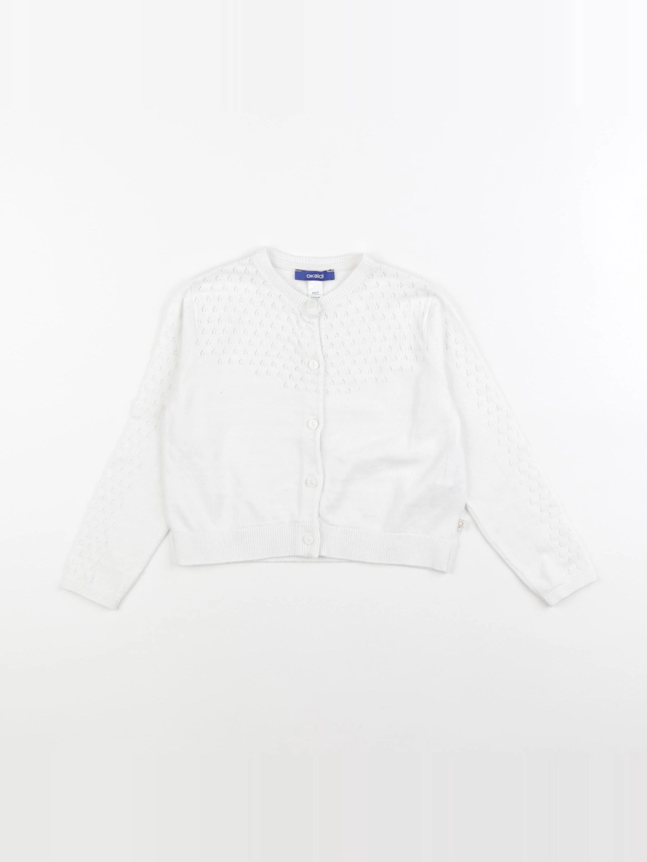 Okaidi - gilet blanc - 4 ans