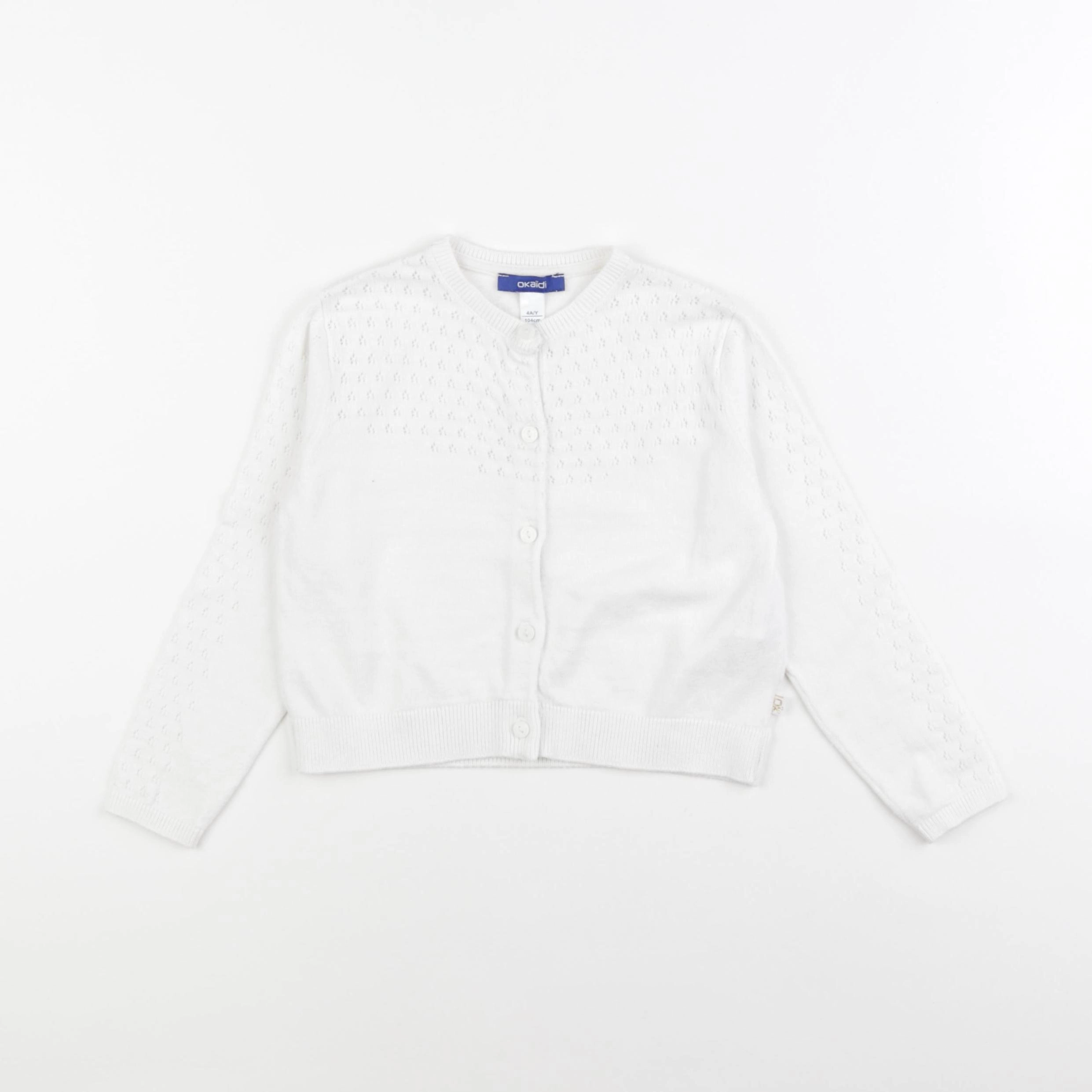 Okaidi - gilet blanc - 4 ans