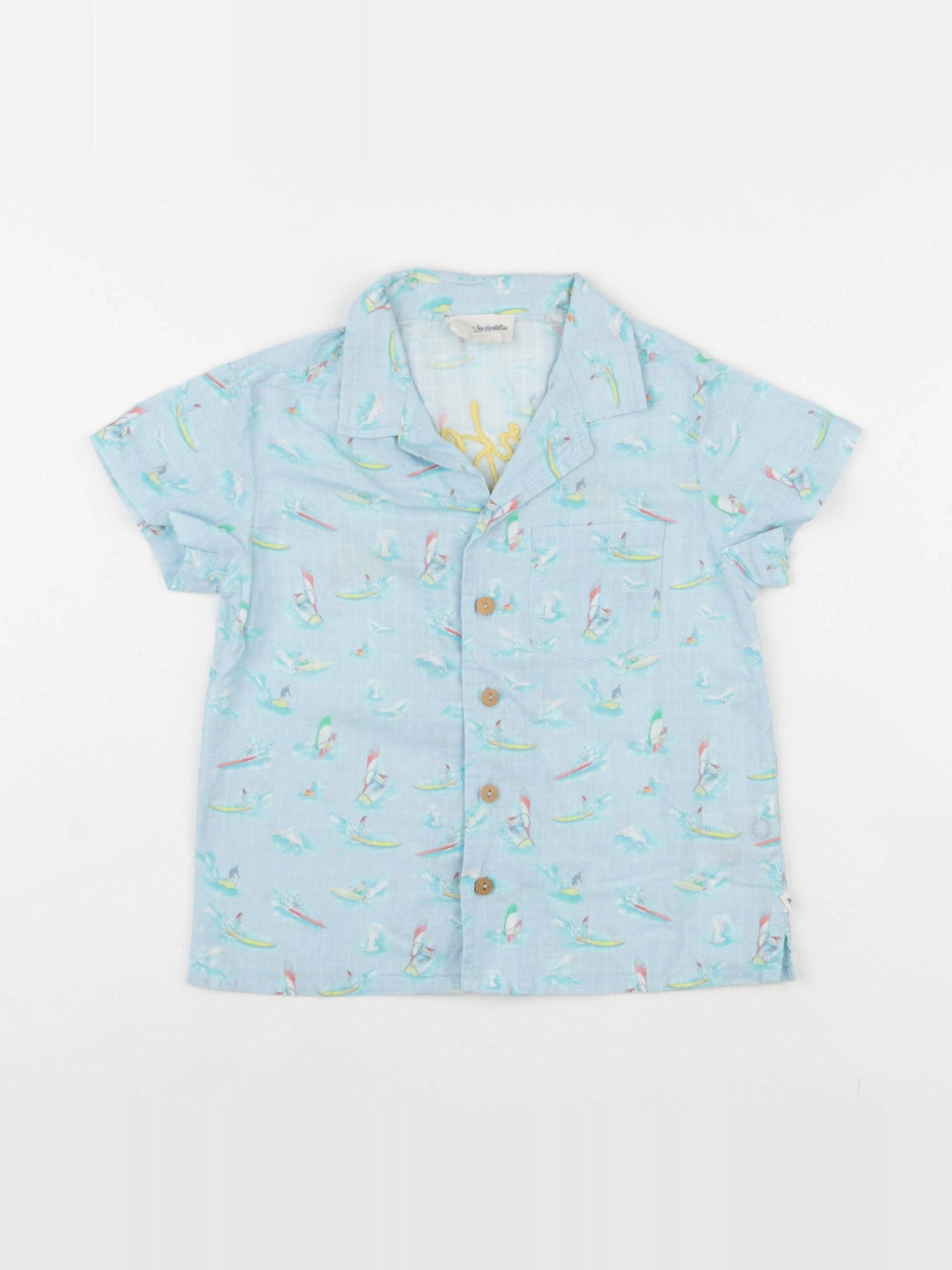 Arsène et les pipelettes - chemise bleu - 4 ans