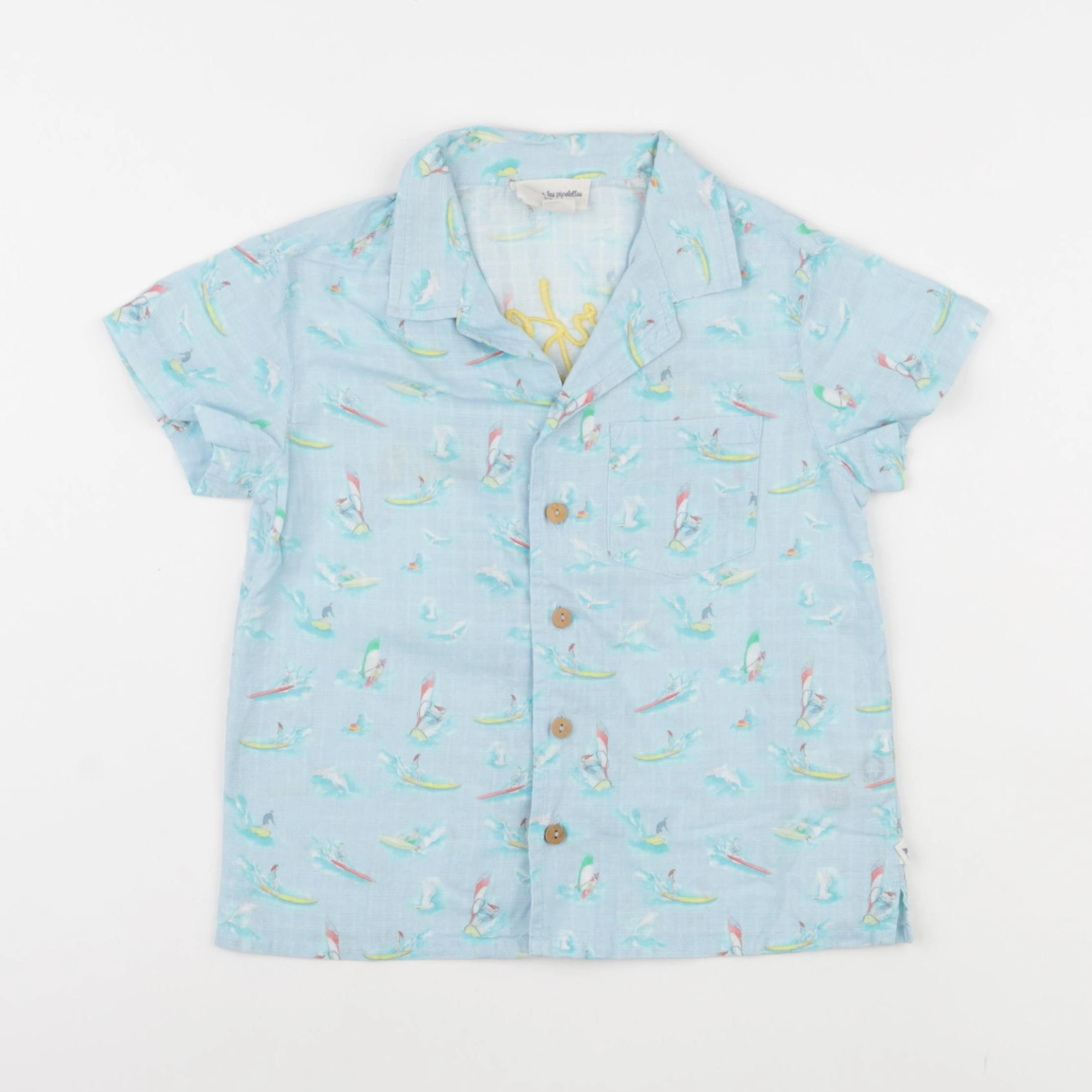 Arsène et les pipelettes - chemise bleu - 4 ans
