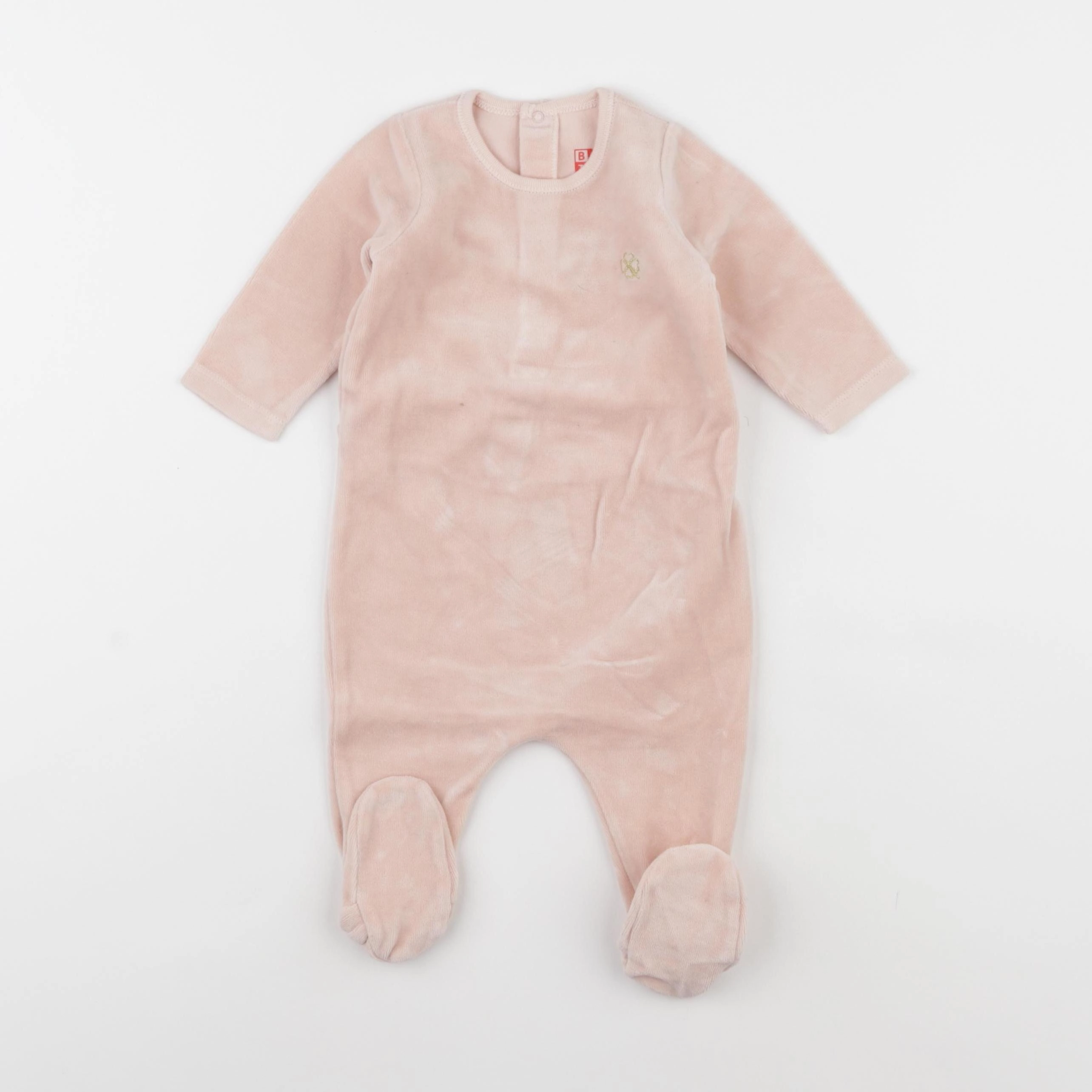 Bonton - pyjama velours rose - 6 mois