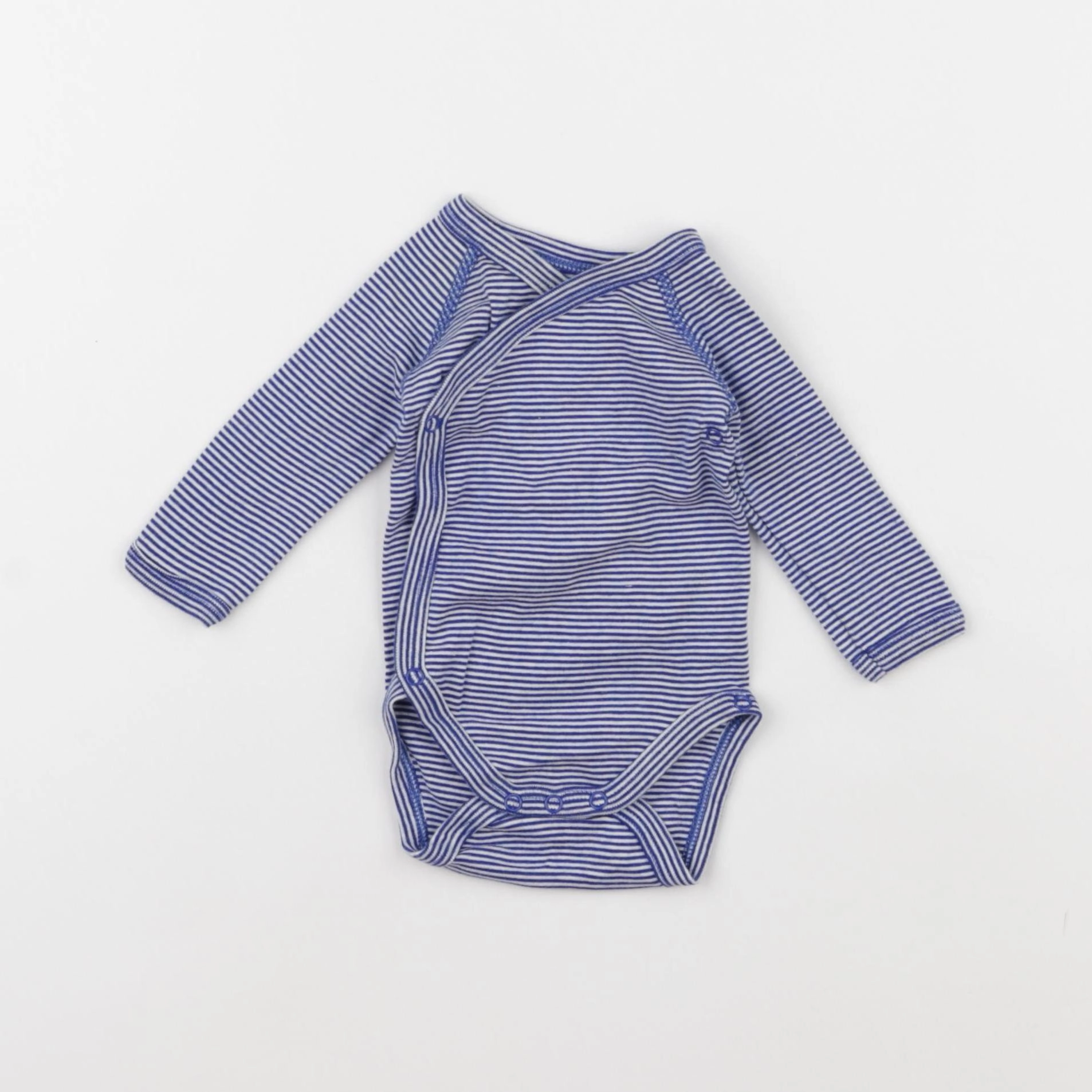 Petit Bateau - body bleu - 1 mois