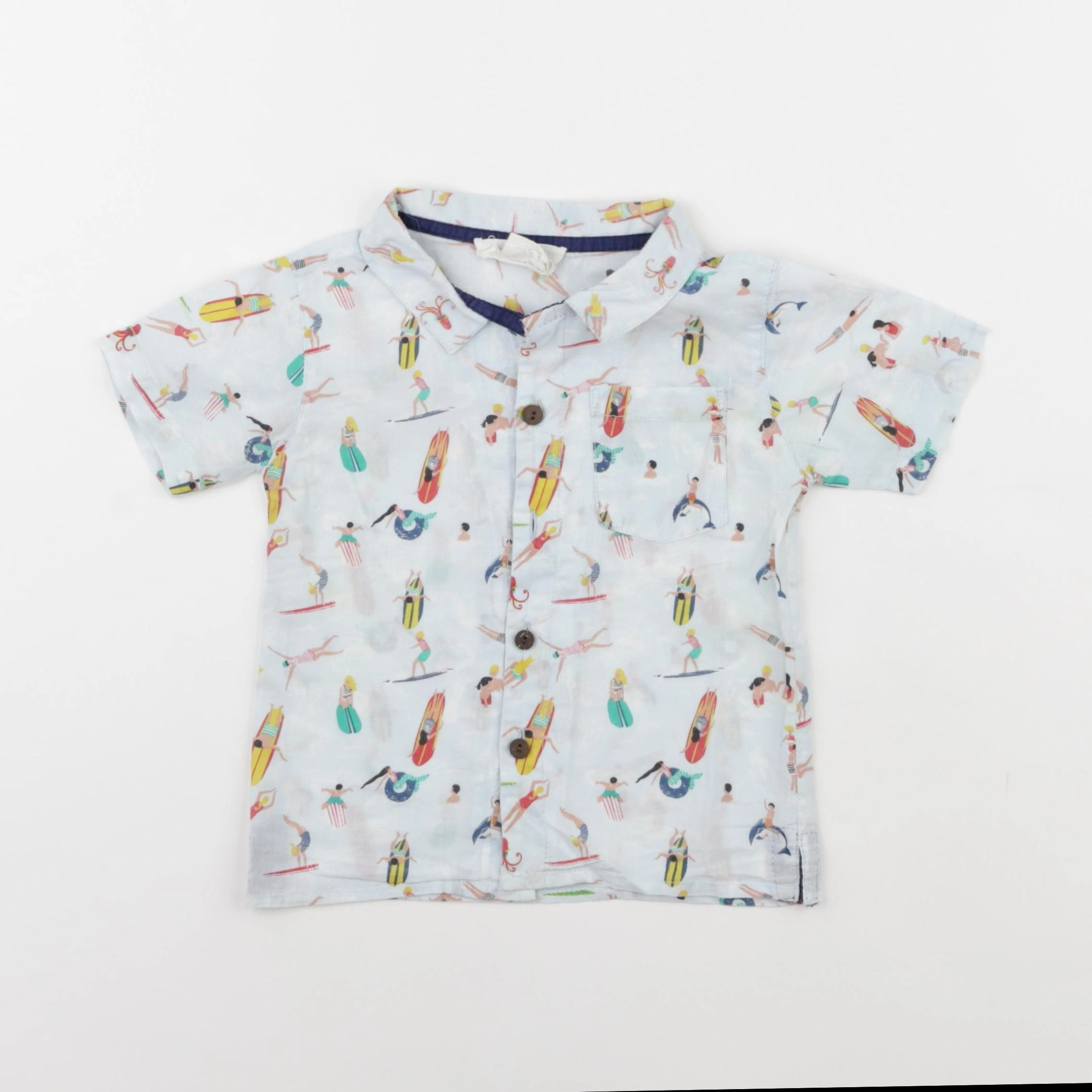 Arsène et les pipelettes - chemise bleu - 4 ans