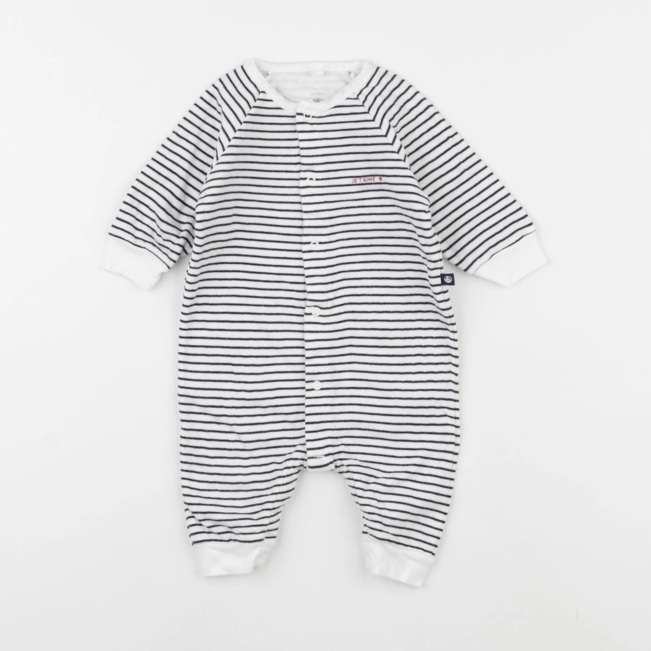 Petit Bateau - pyjama coton bleu - 3 mois