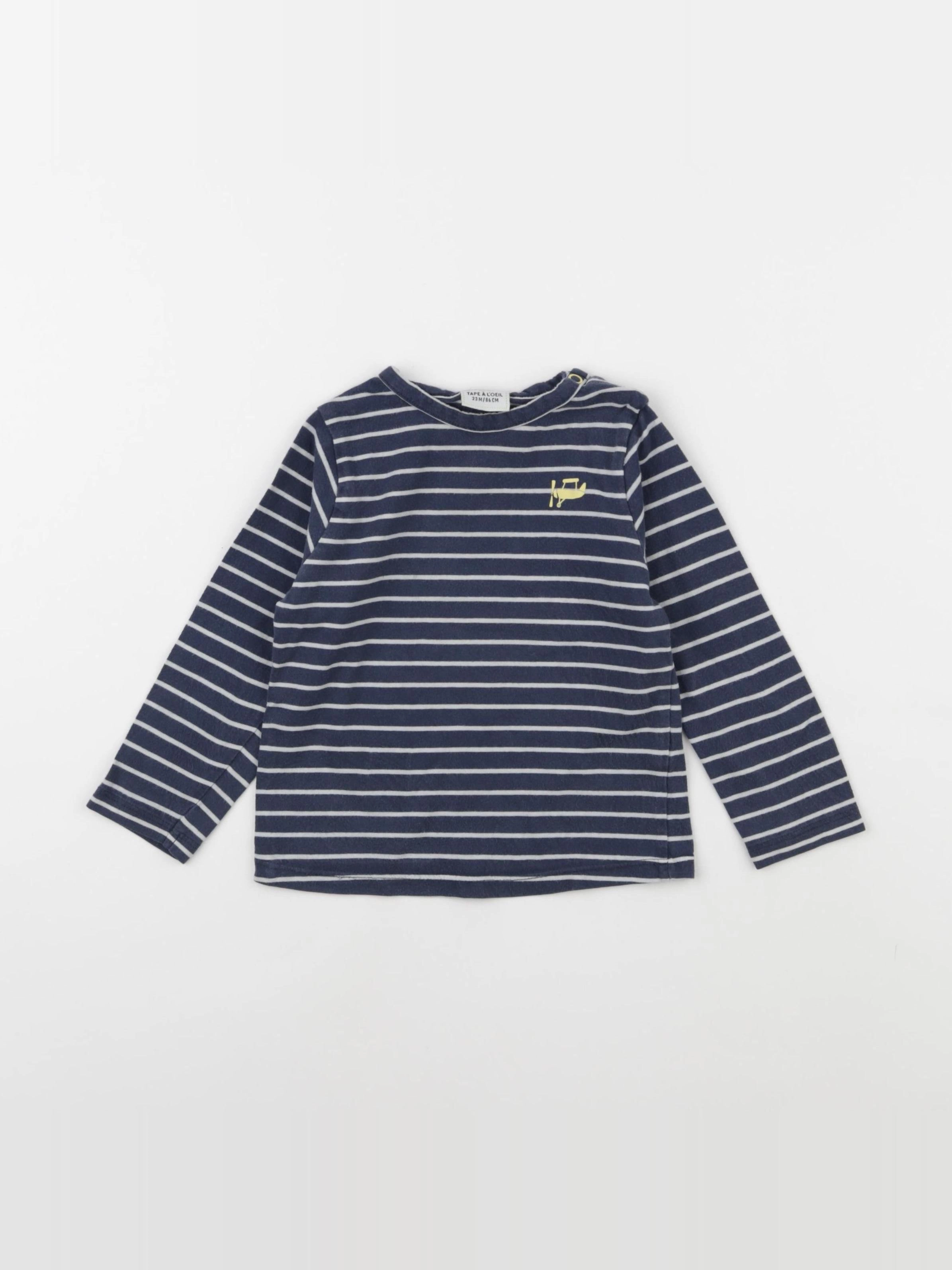 Tape à l'oeil - tee-shirt bleu - 24 mois