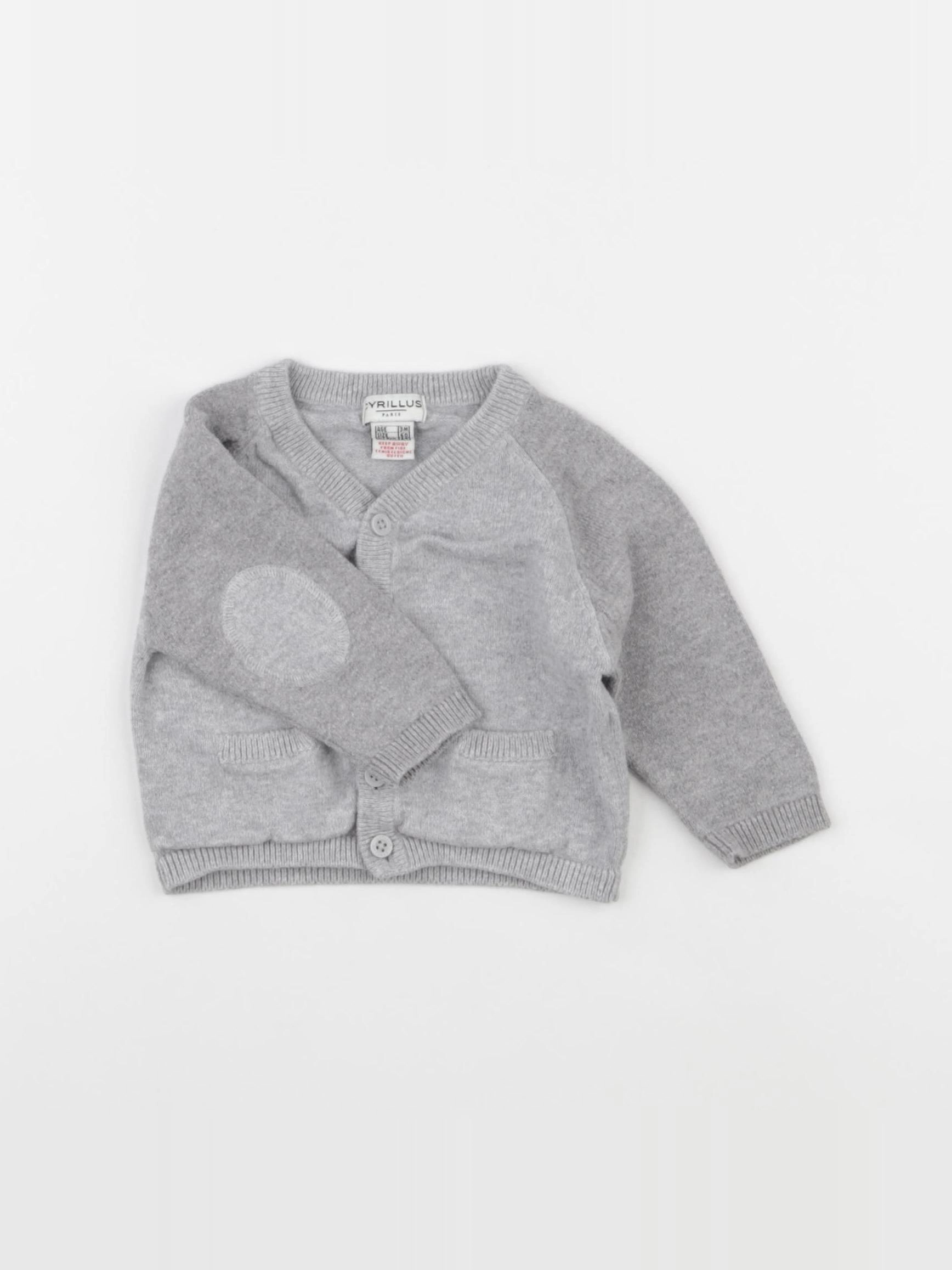 Cyrillus - gilet gris - 3 mois