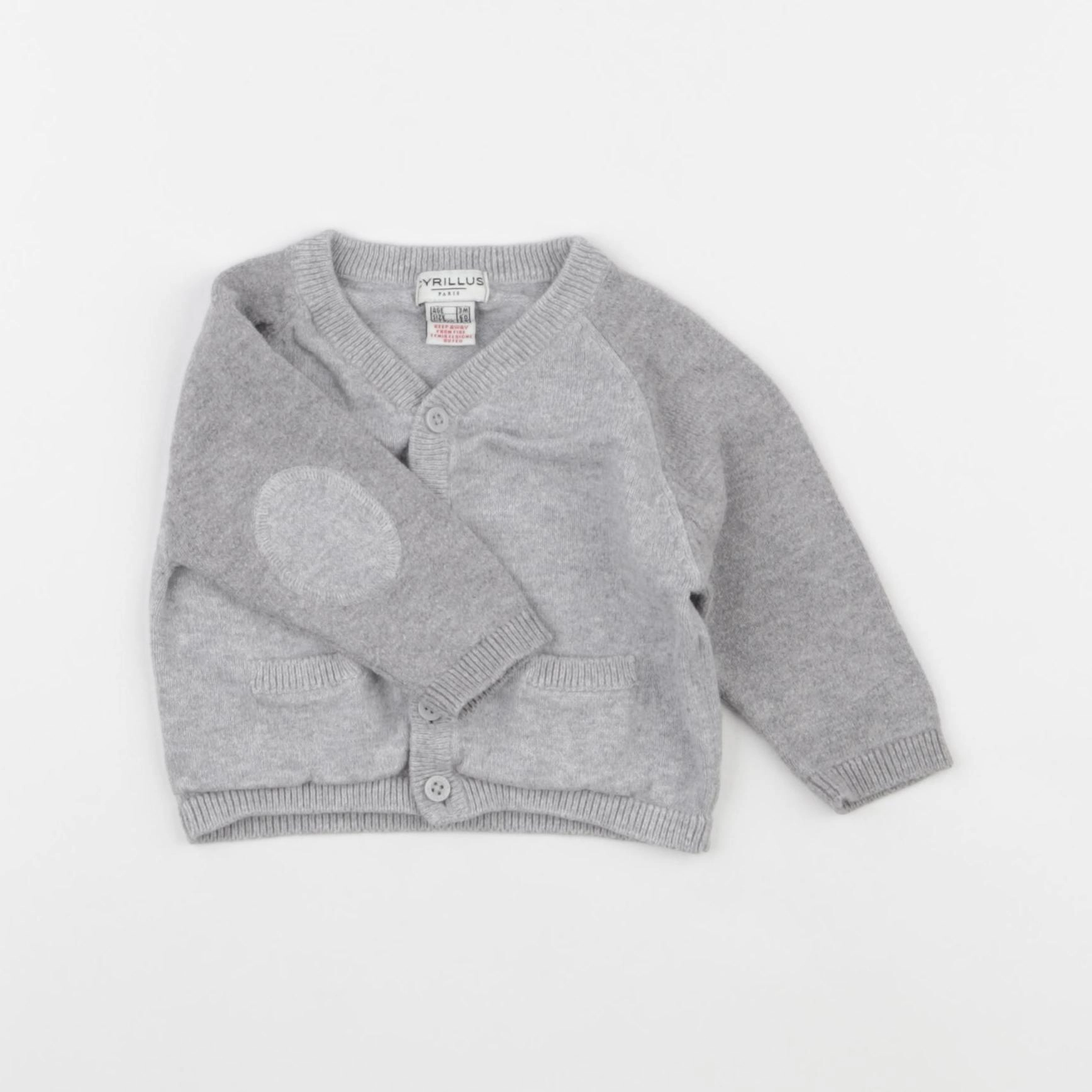 Cyrillus - gilet gris - 3 mois