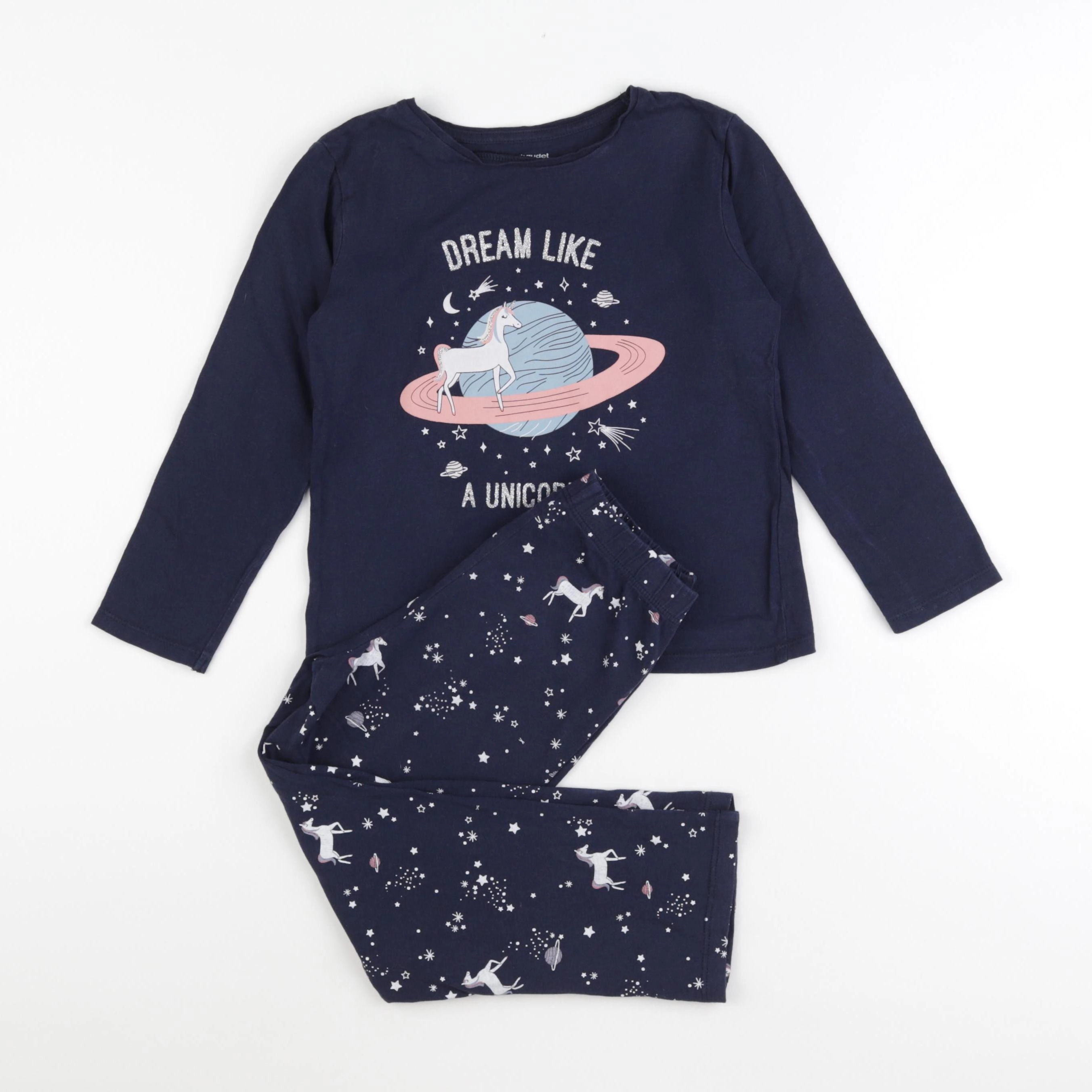 Vertbaudet - pyjama coton bleu - 6 ans