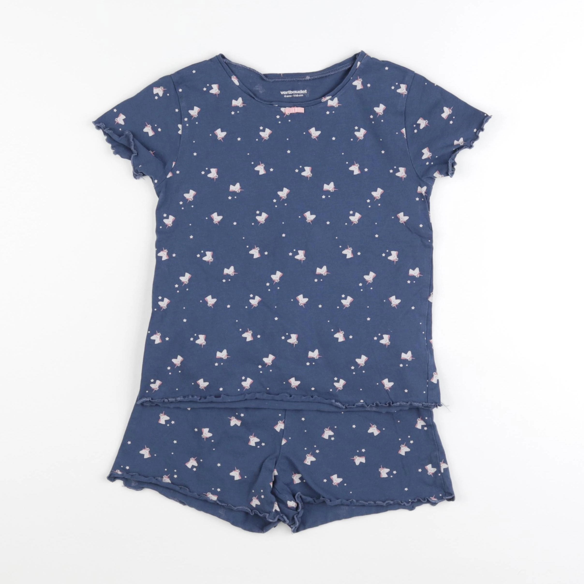 Vertbaudet - pyjama coton bleu - 6 ans