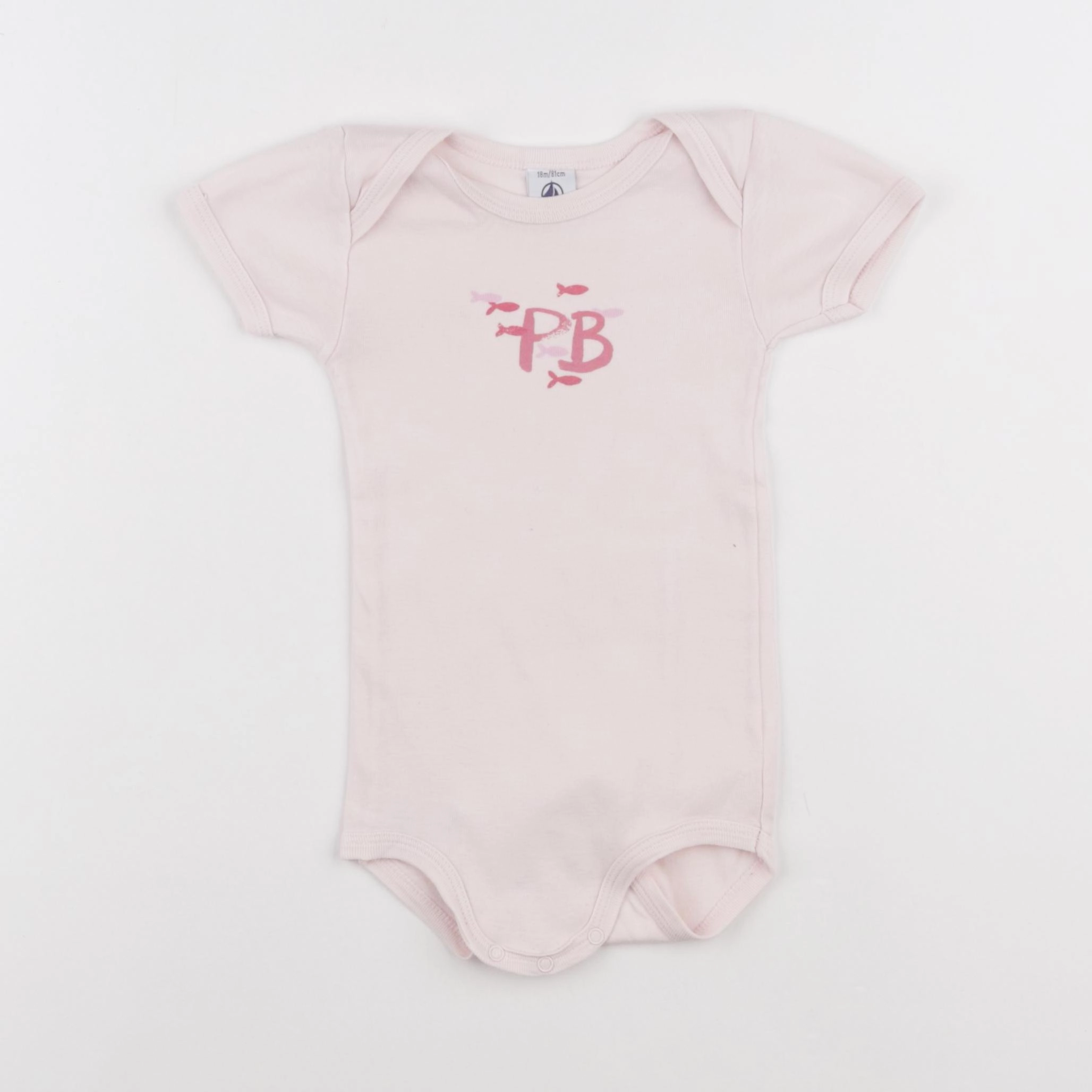 Petit Bateau - body rose - 18 mois