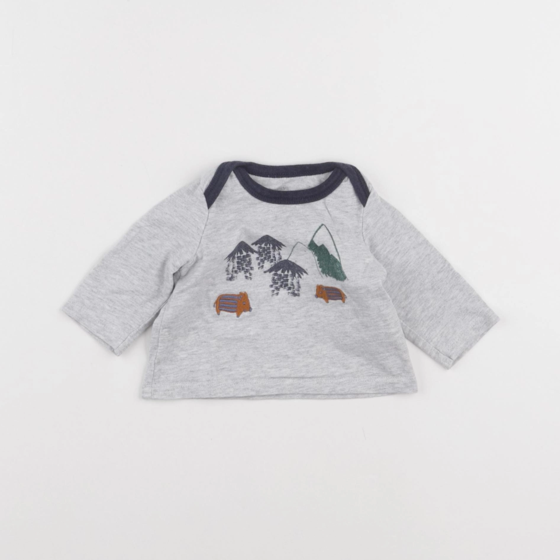 Natalys - tee-shirt gris - 1 mois