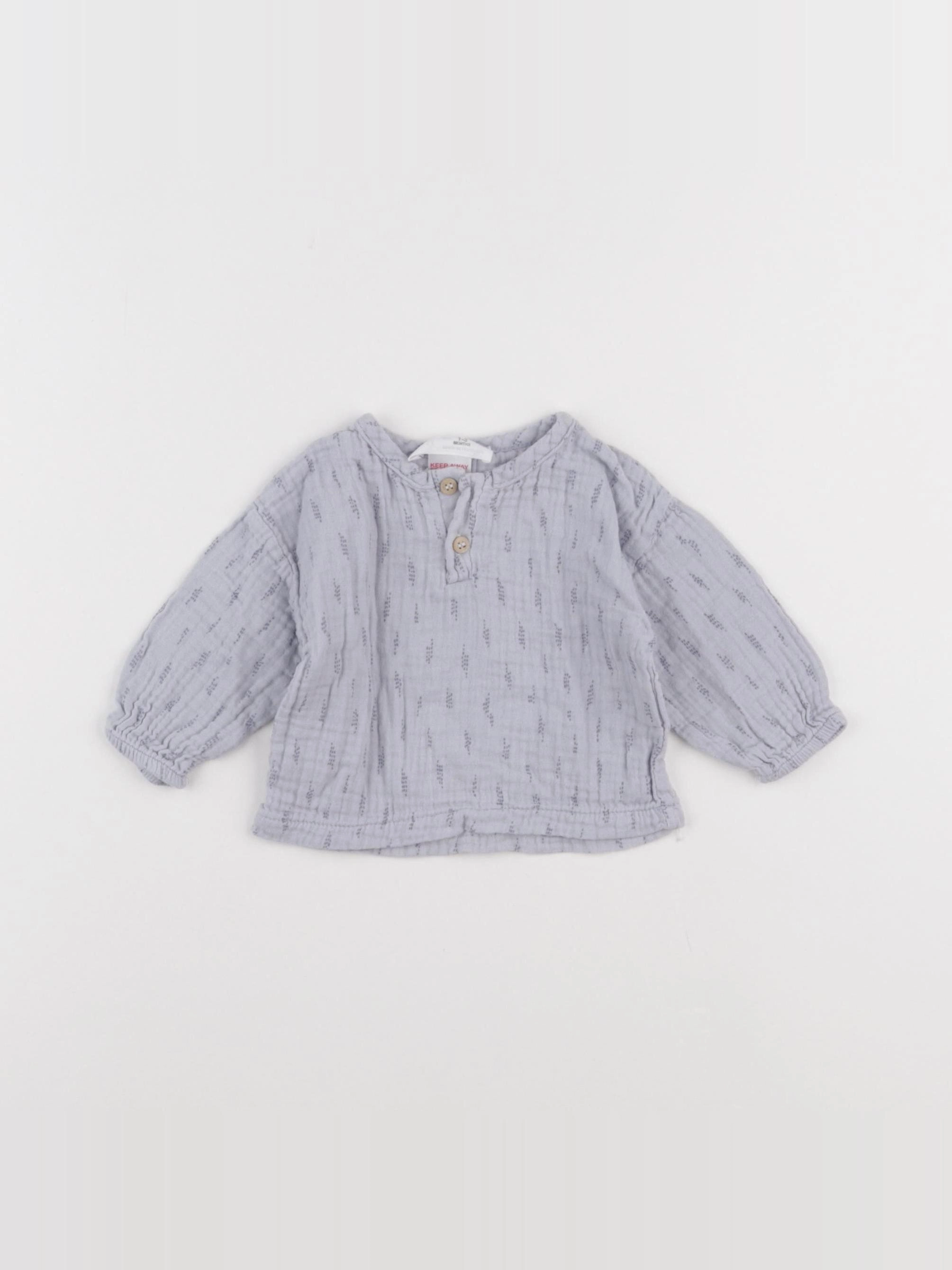 Zara - chemise gris - 1/3 mois