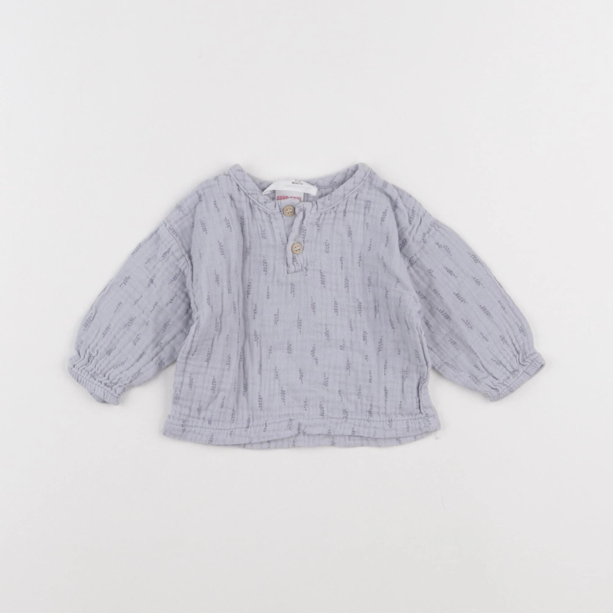 Zara - chemise gris - 1/3 mois